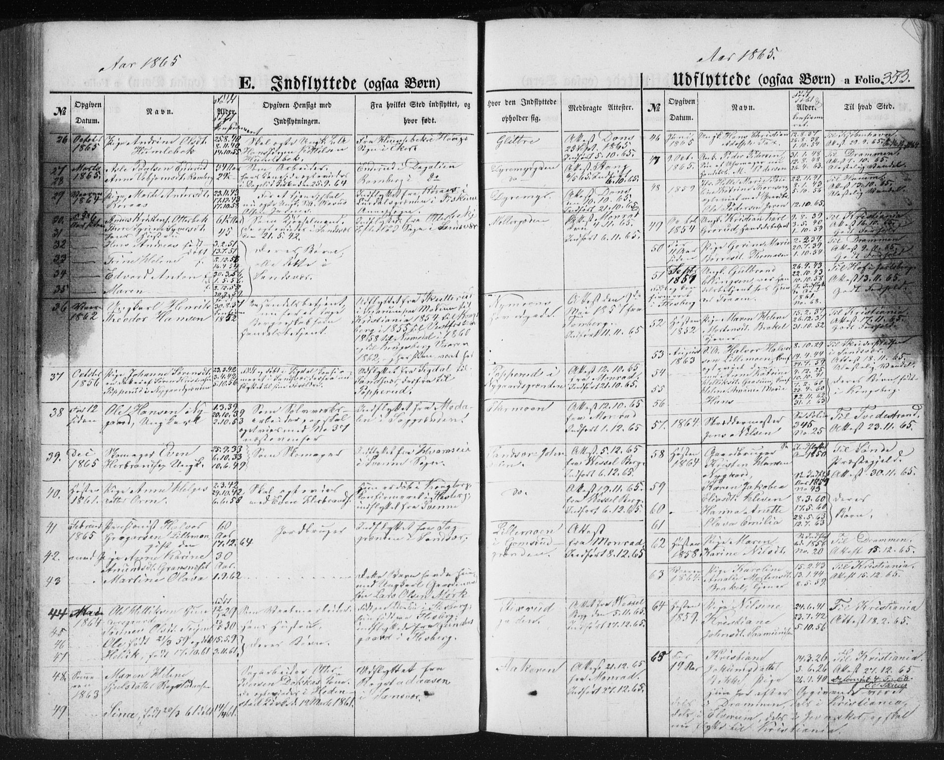 Kongsberg kirkebøker, SAKO/A-22/F/Fa/L0010: Parish register (official) no. I 10, 1859-1875, p. 353