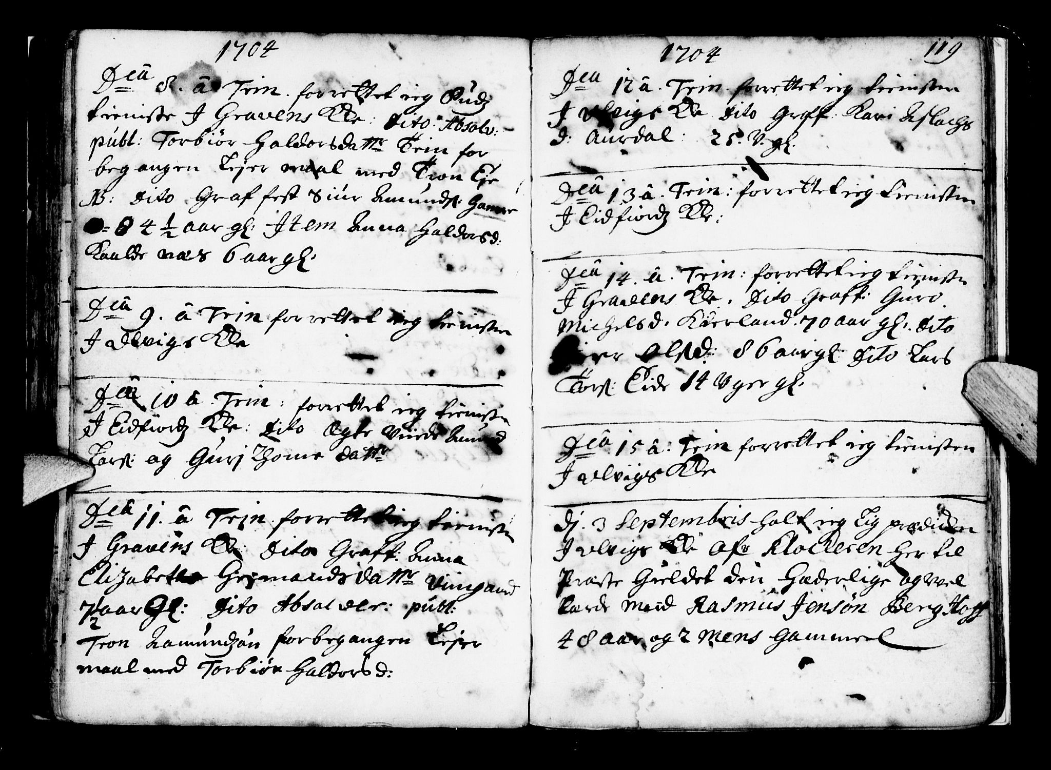 Ulvik sokneprestembete, SAB/A-78801/H/Haa: Parish register (official) no. A 2, 1689-1706, p. 119