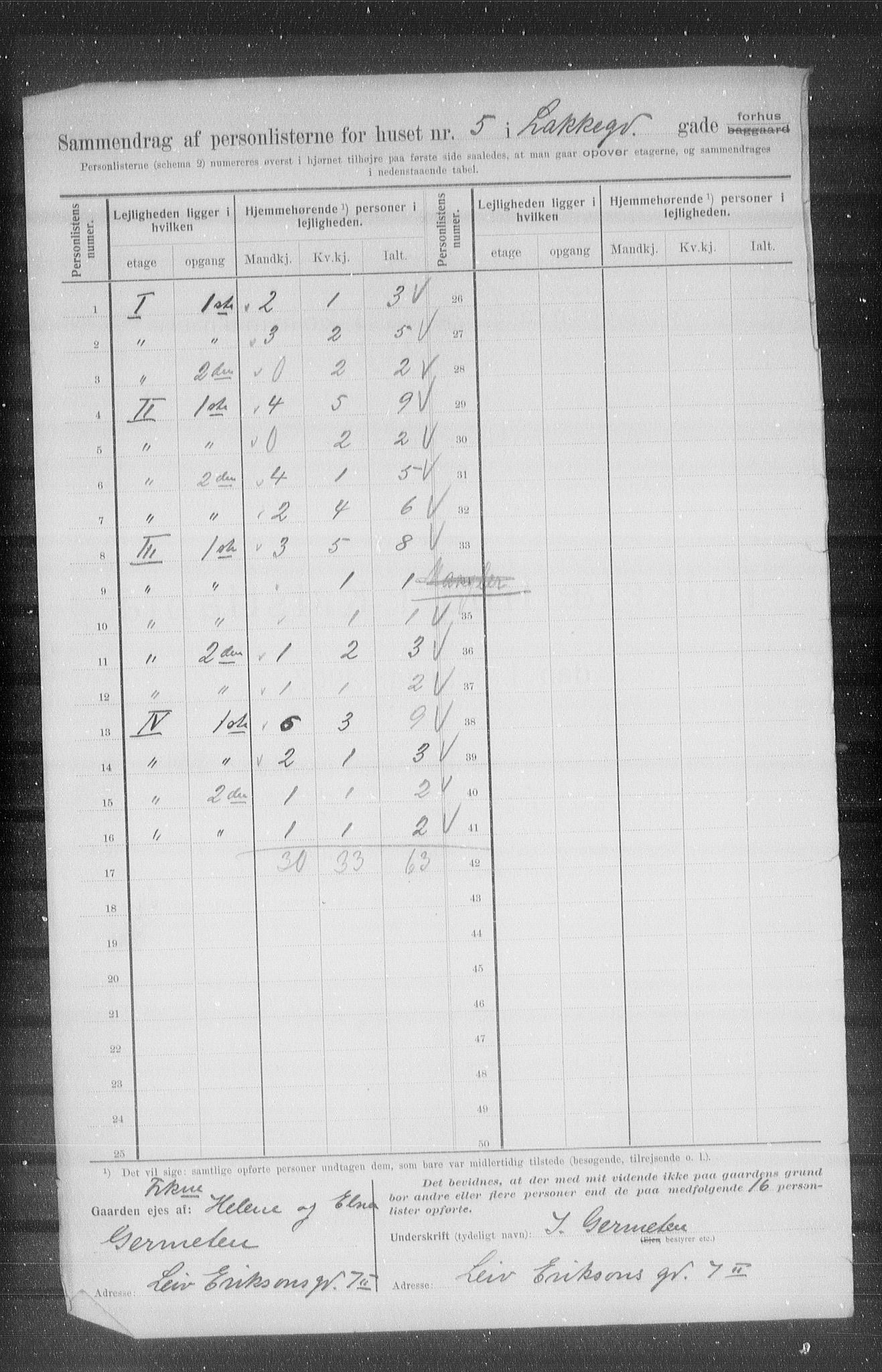 OBA, Municipal Census 1907 for Kristiania, 1907, p. 28239