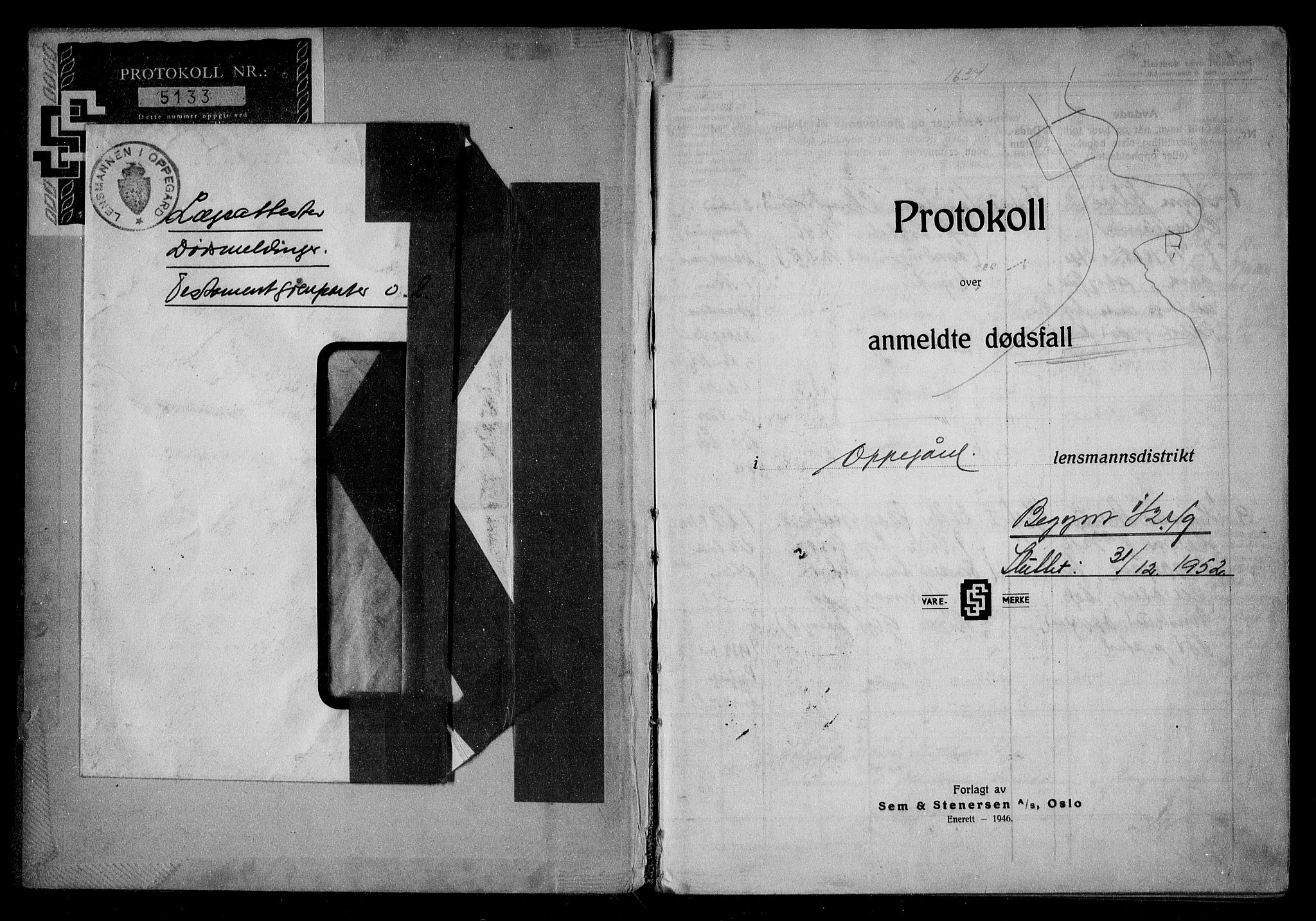 Oppegård lensmannskontor, AV/SAO-A-10186/H/Ha/L0005: Dødsfallsprotokoll, 1949-1952