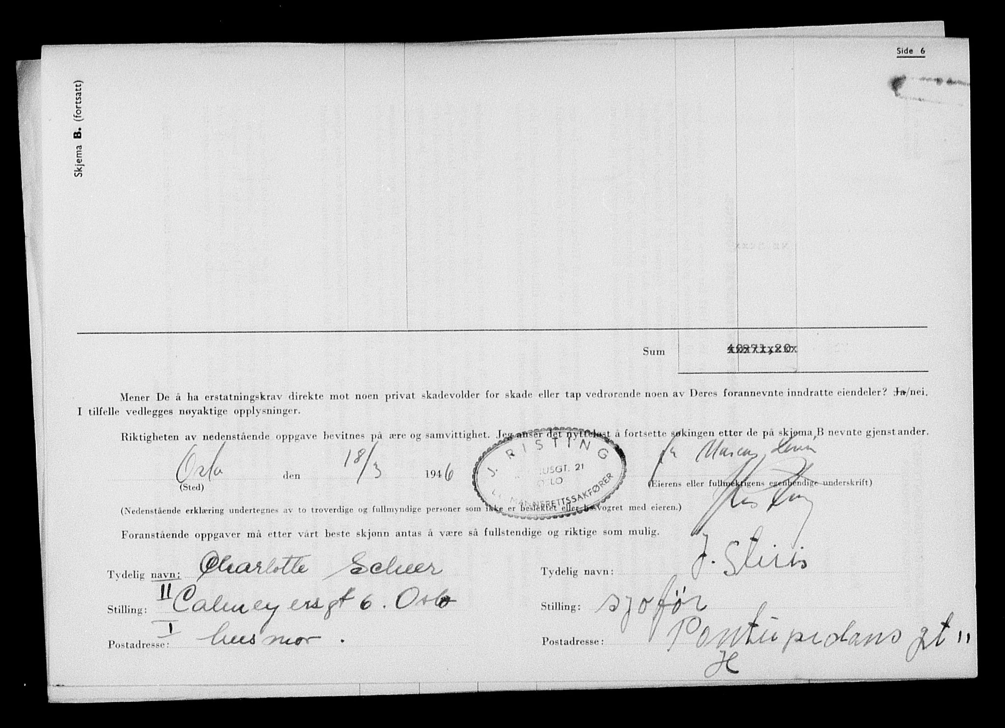 Justisdepartementet, Tilbakeføringskontoret for inndratte formuer, AV/RA-S-1564/H/Hc/Hcc/L0957: --, 1945-1947, p. 391