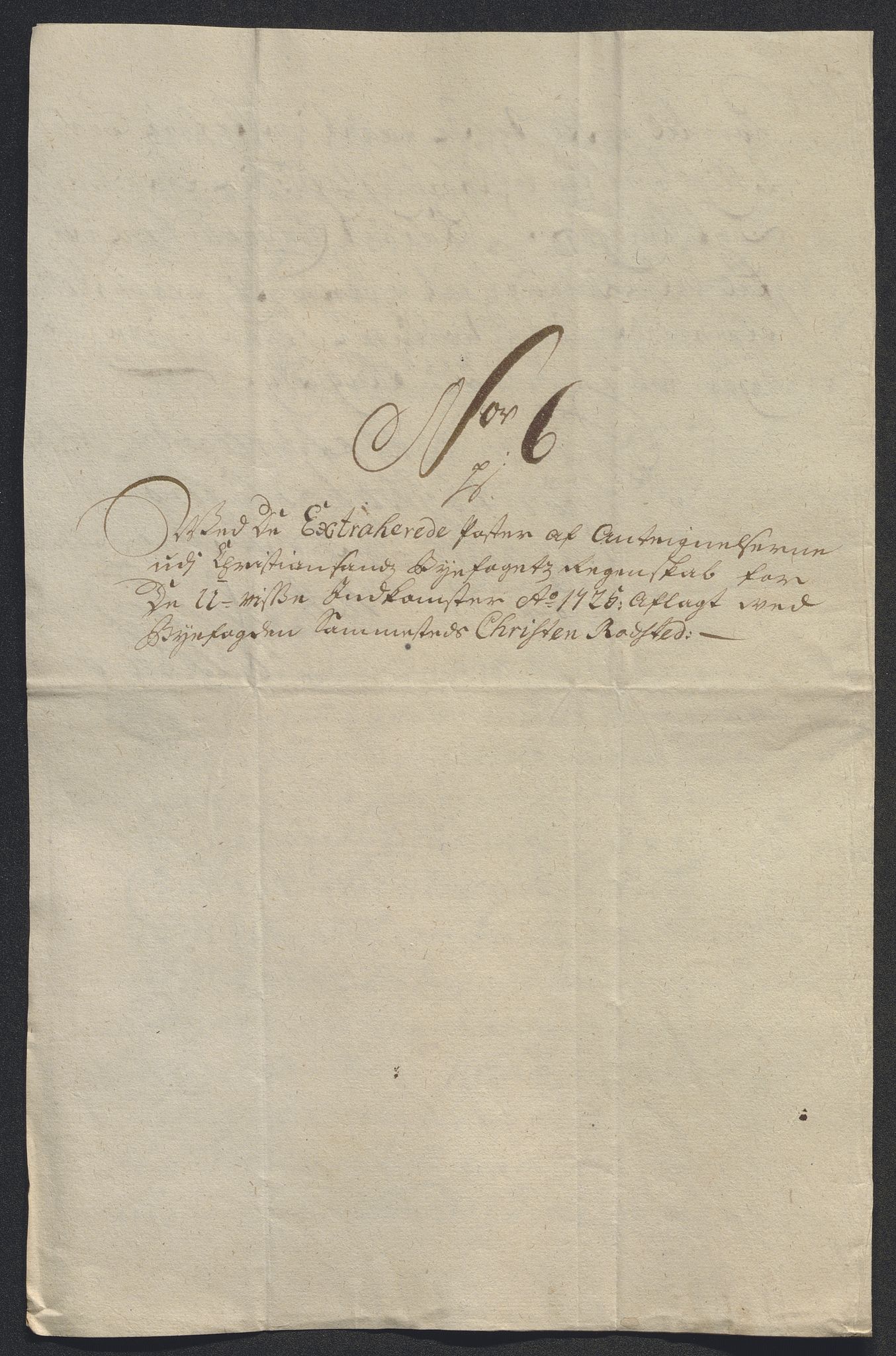 Rentekammeret inntil 1814, Reviderte regnskaper, Byregnskaper, AV/RA-EA-4066/R/Rm/L0286: [M19] Sikt og sakefall, 1719-1727, p. 526