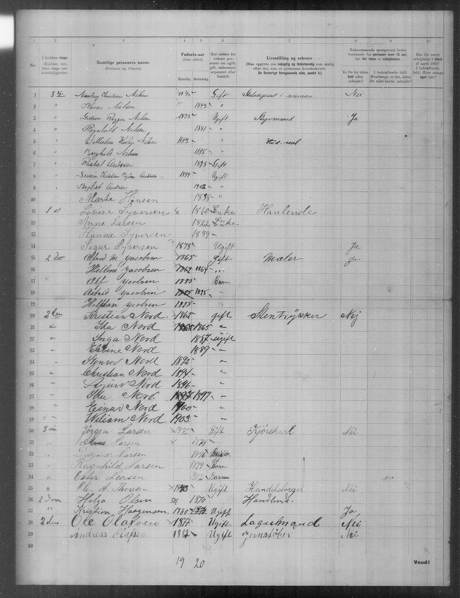 OBA, Municipal Census 1903 for Kristiania, 1903, p. 17917