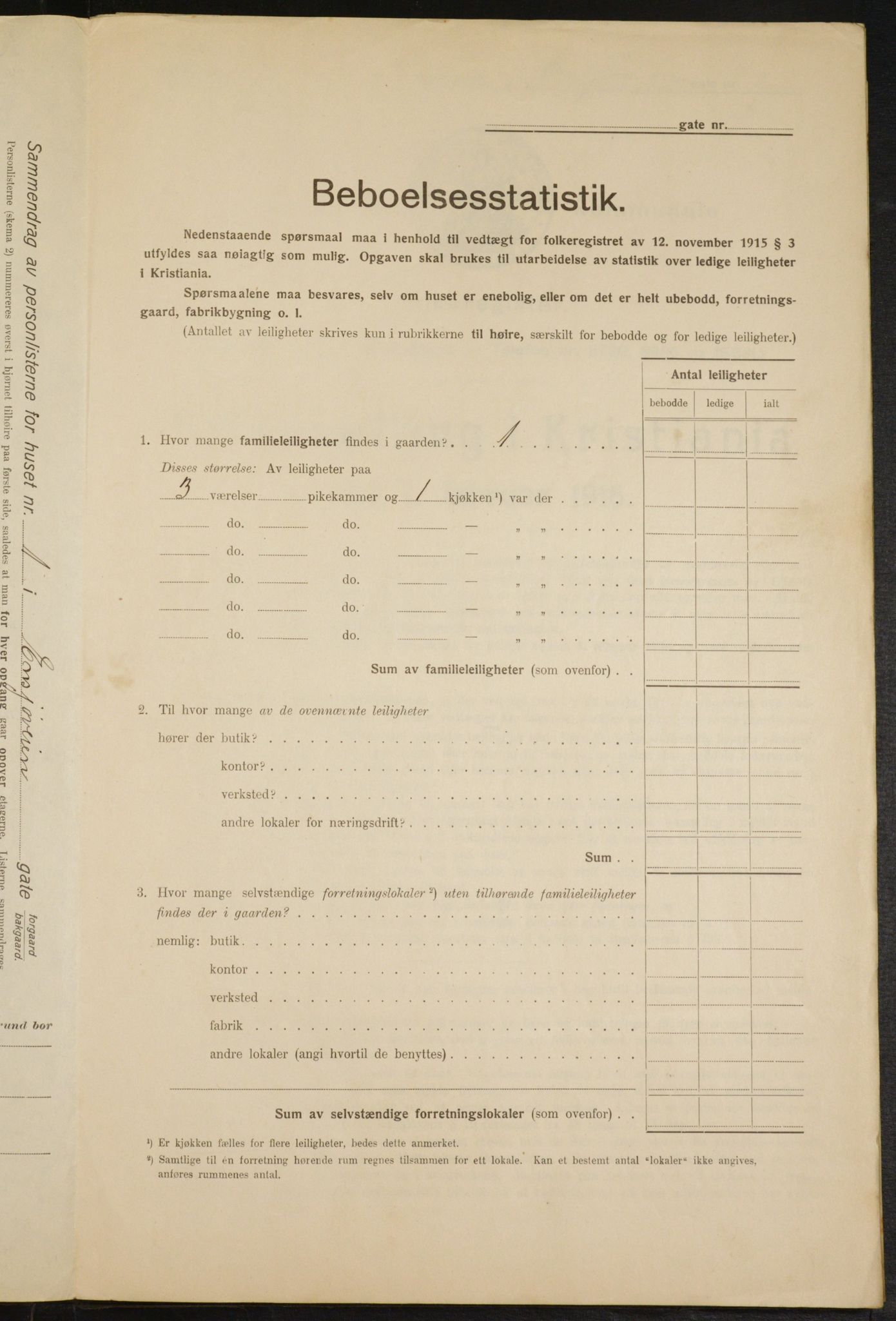 OBA, Municipal Census 1916 for Kristiania, 1916, p. 22316