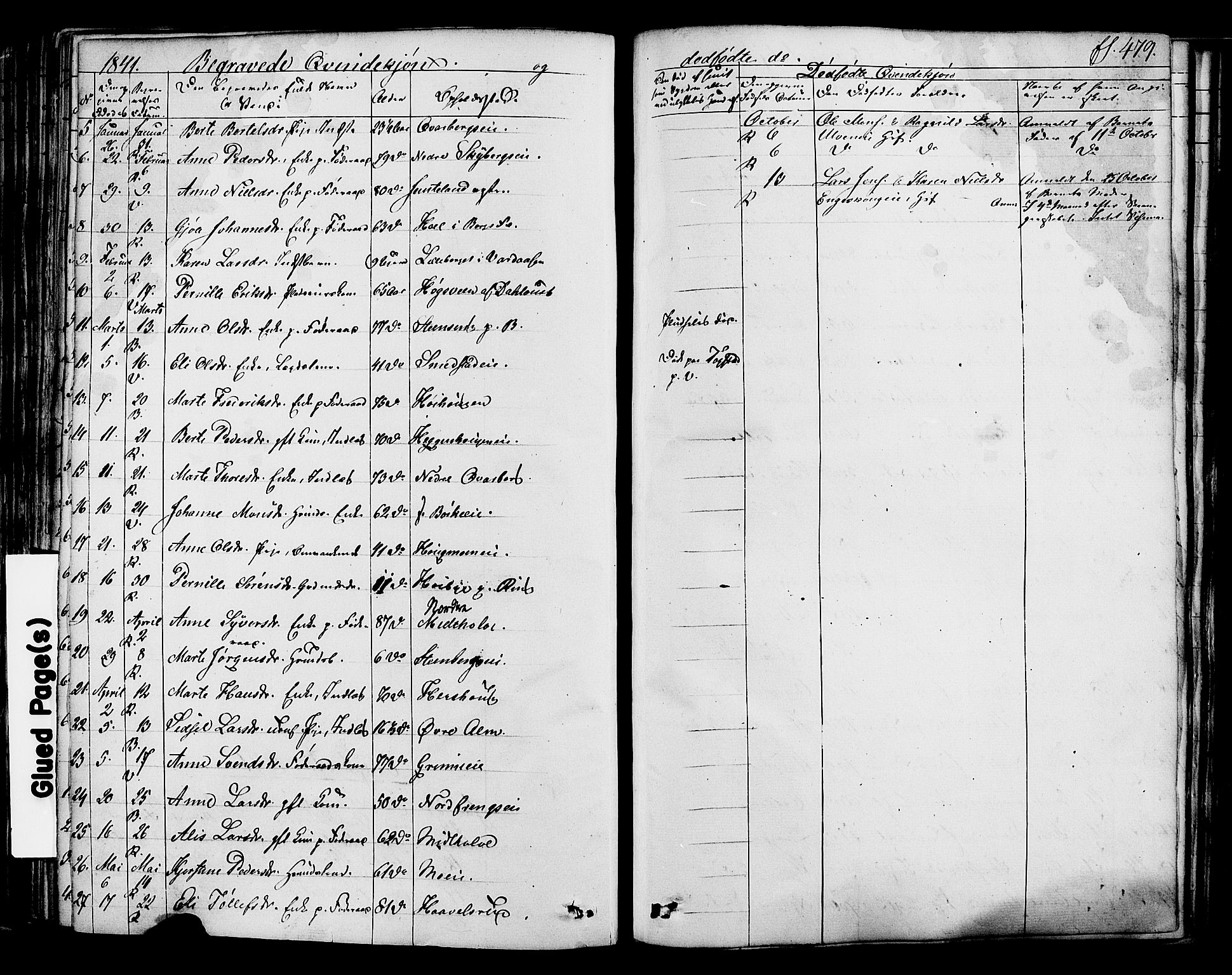Ringsaker prestekontor, SAH/PREST-014/K/Ka/L0008: Parish register (official) no. 8, 1837-1850, p. 479