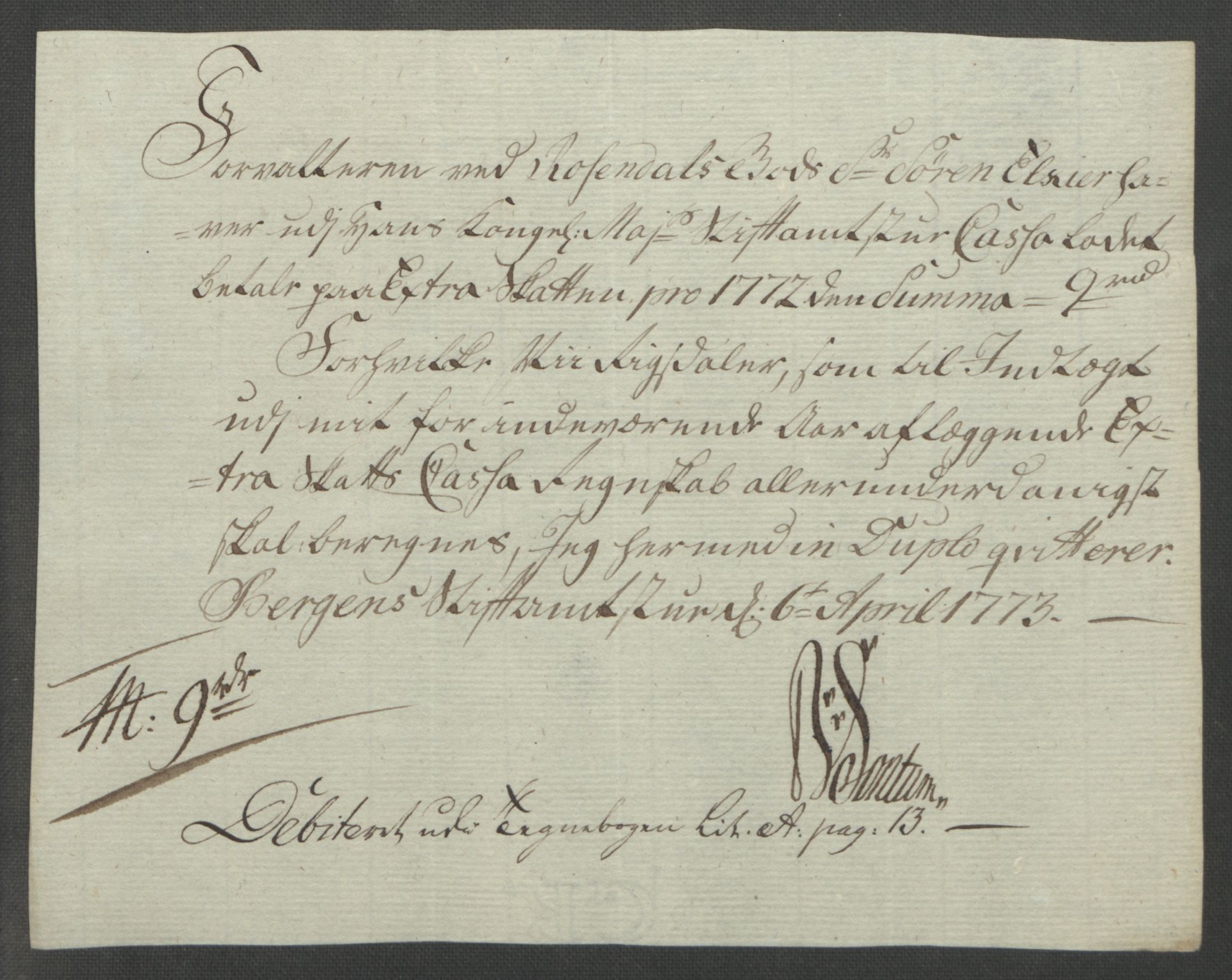 Rentekammeret inntil 1814, Reviderte regnskaper, Fogderegnskap, AV/RA-EA-4092/R49/L3157: Ekstraskatten Rosendal Baroni, 1762-1772, p. 364