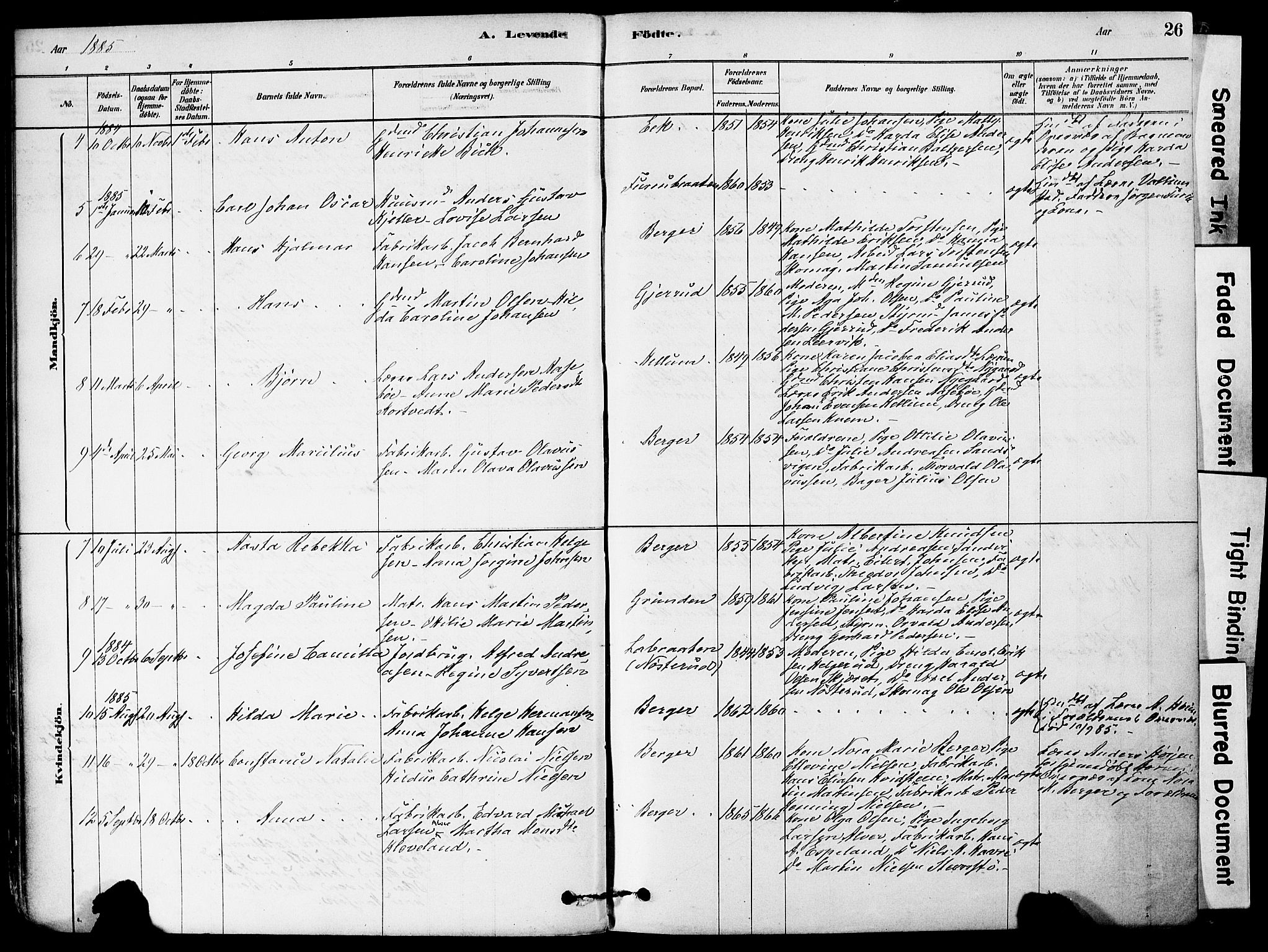 Strømm kirkebøker, AV/SAKO-A-322/F/Fa/L0004: Parish register (official) no. I 4, 1878-1899, p. 26