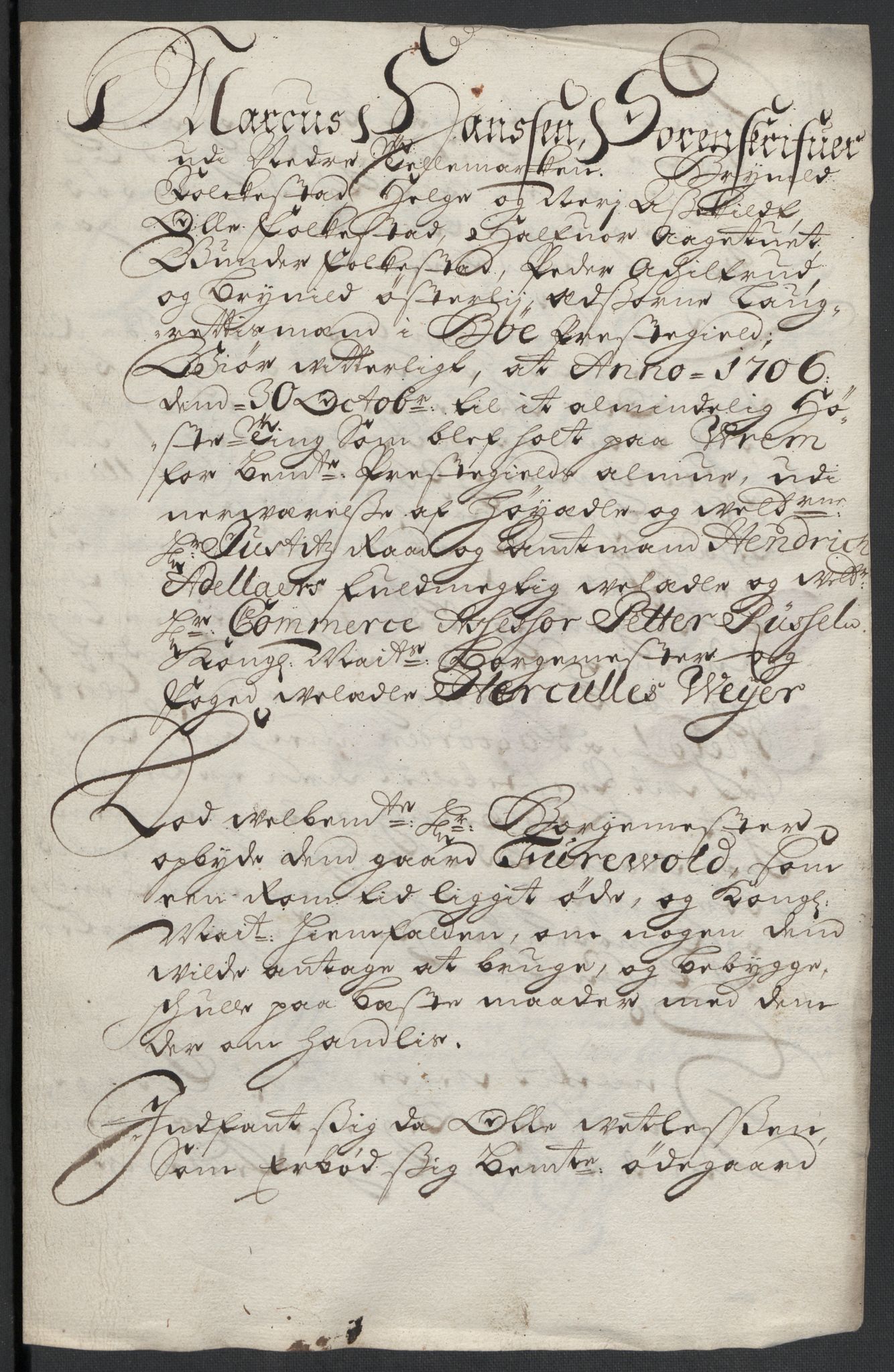 Rentekammeret inntil 1814, Reviderte regnskaper, Fogderegnskap, RA/EA-4092/R36/L2116: Fogderegnskap Øvre og Nedre Telemark og Bamble, 1706-1707, p. 137