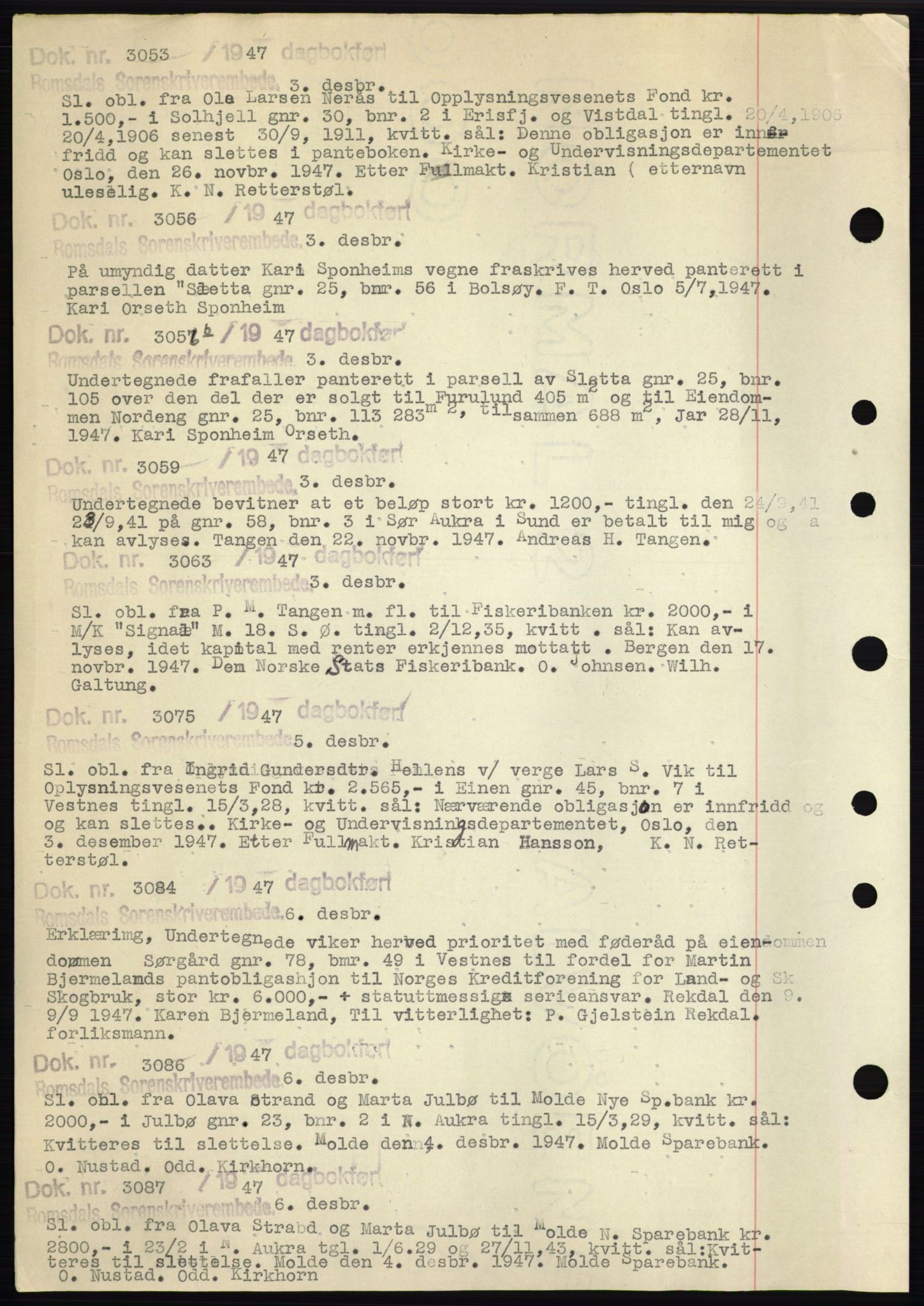 Romsdal sorenskriveri, AV/SAT-A-4149/1/2/2C: Mortgage book no. C1b, 1946-1949, Deed date: 03.12.1947