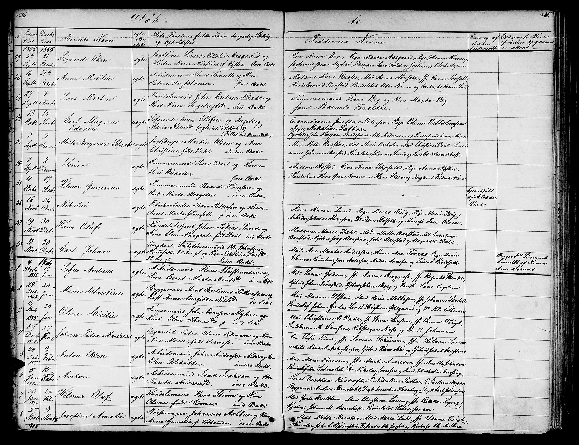 Ministerialprotokoller, klokkerbøker og fødselsregistre - Sør-Trøndelag, AV/SAT-A-1456/604/L0219: Parish register (copy) no. 604C02, 1851-1869, p. 34-35