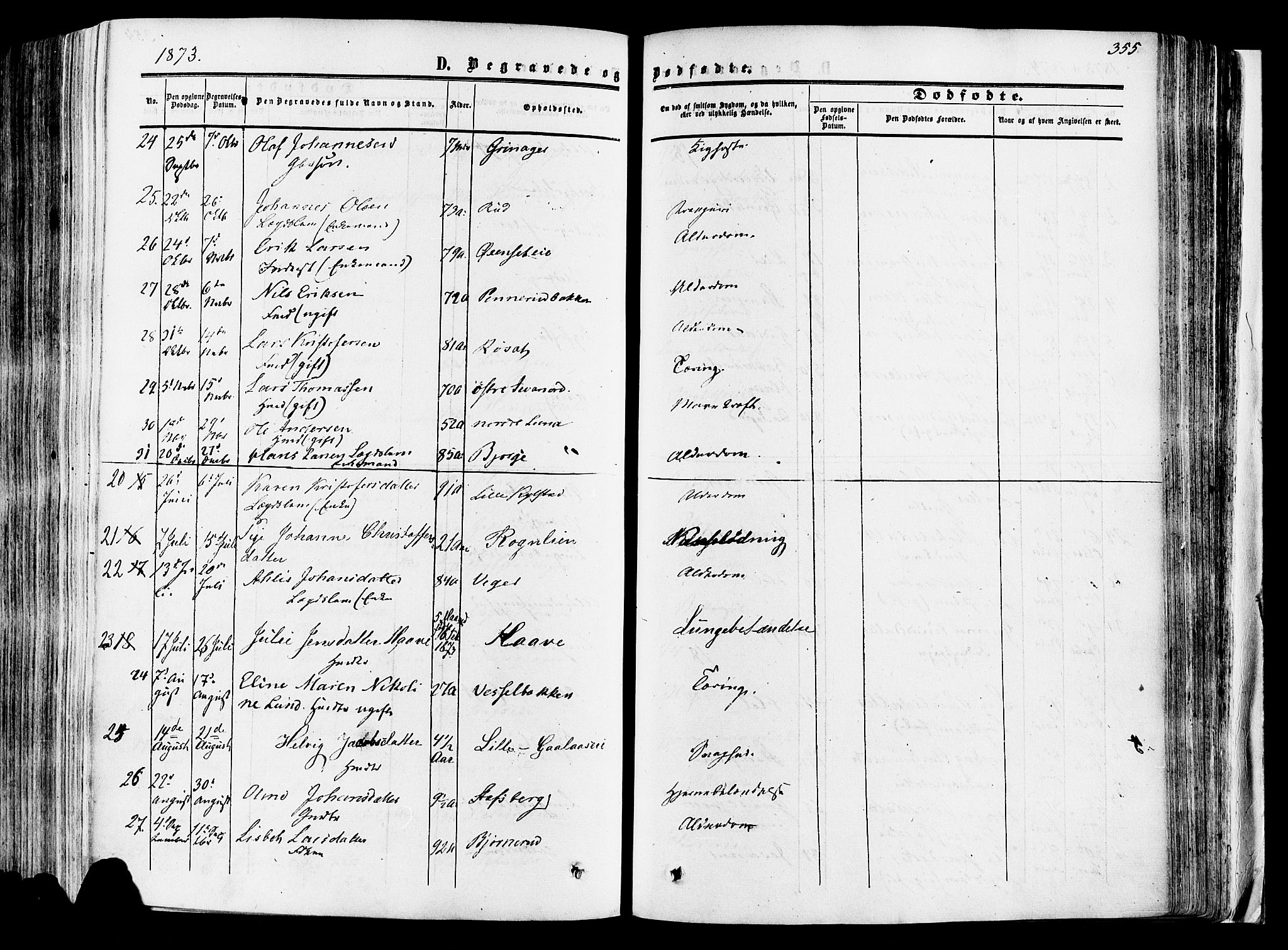 Vang prestekontor, Hedmark, SAH/PREST-008/H/Ha/Haa/L0013: Parish register (official) no. 13, 1855-1879, p. 355