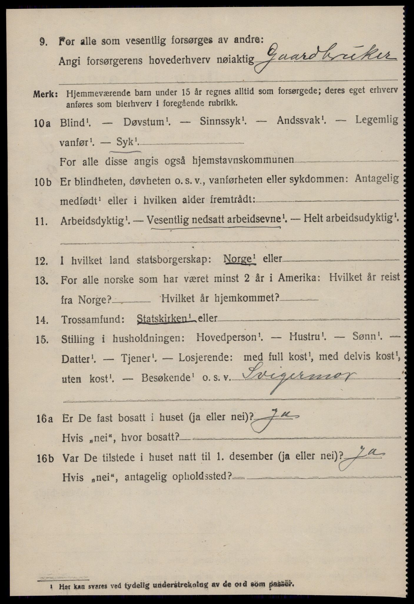 SAT, 1920 census for Aure, 1920, p. 1877