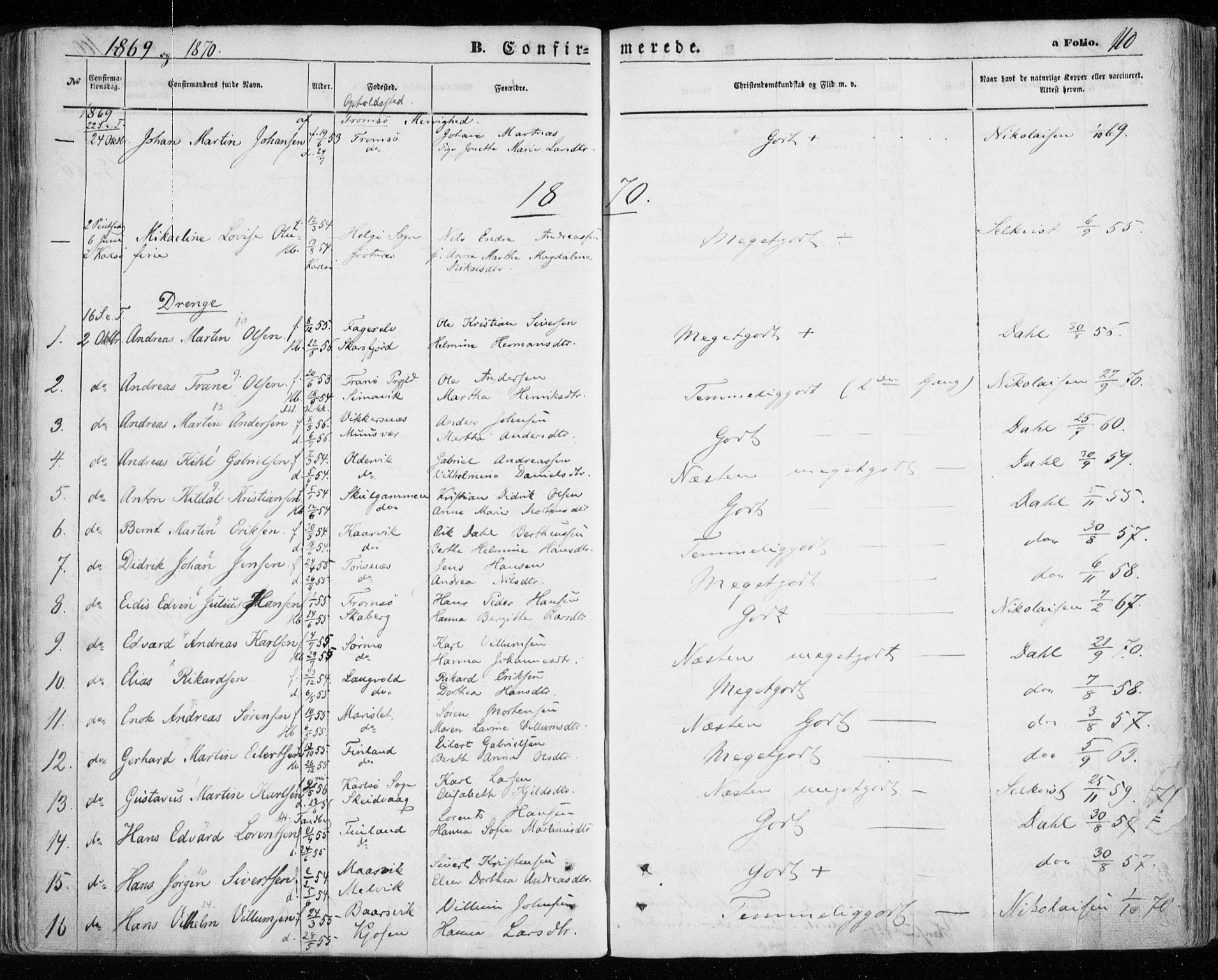 Tromsøysund sokneprestkontor, SATØ/S-1304/G/Ga/L0002kirke: Parish register (official) no. 2, 1867-1875, p. 110
