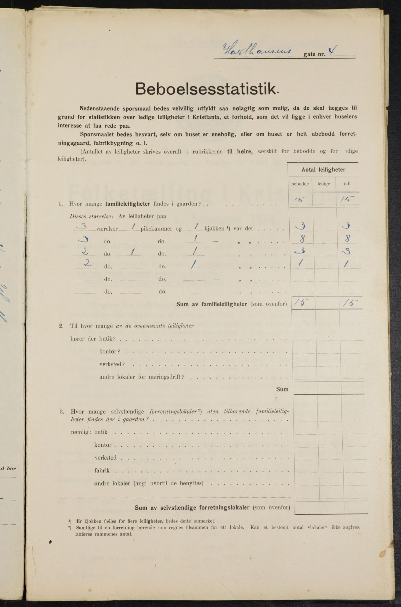 OBA, Municipal Census 1914 for Kristiania, 1914, p. 35598