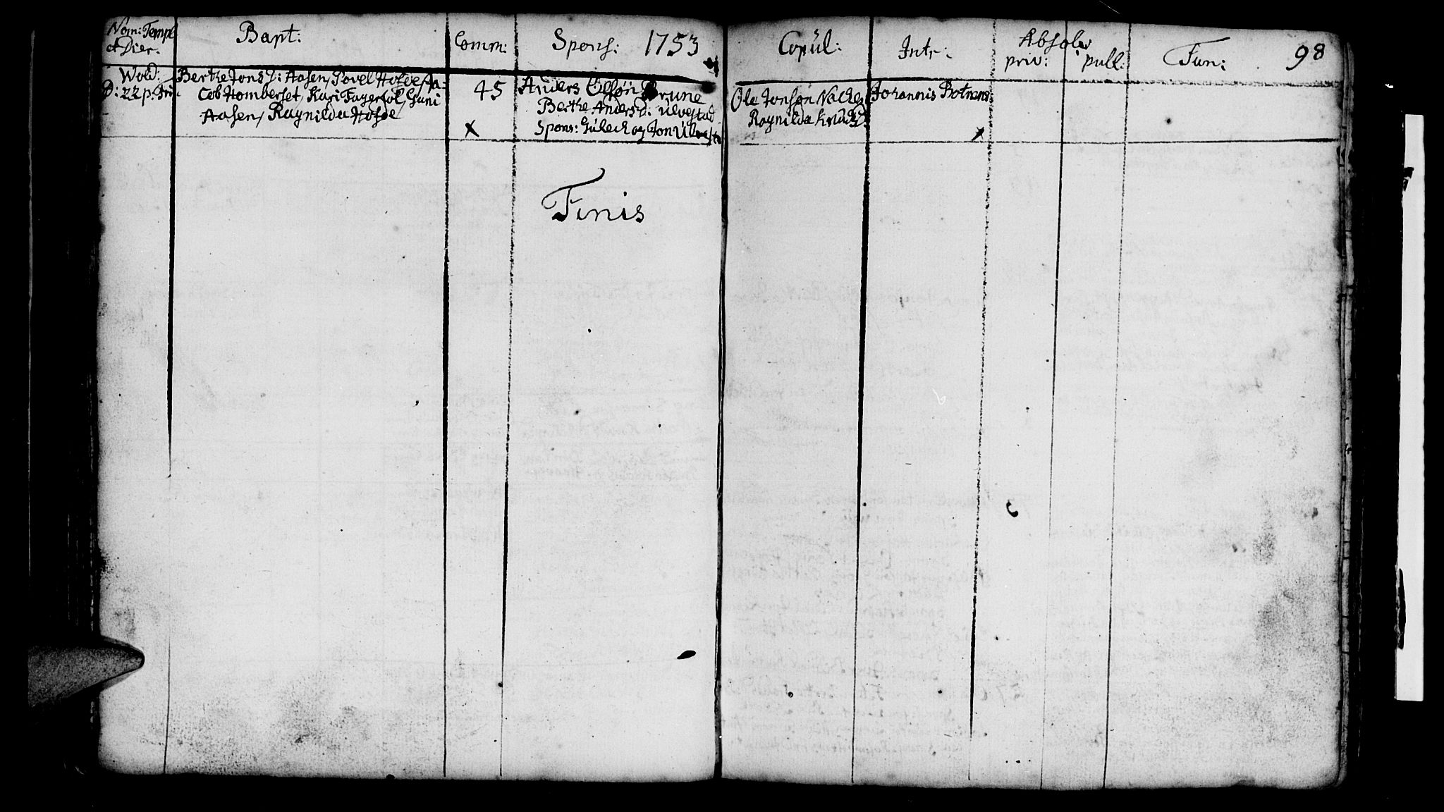 Ministerialprotokoller, klokkerbøker og fødselsregistre - Møre og Romsdal, AV/SAT-A-1454/511/L0135: Parish register (official) no. 511A02, 1741-1760, p. 98