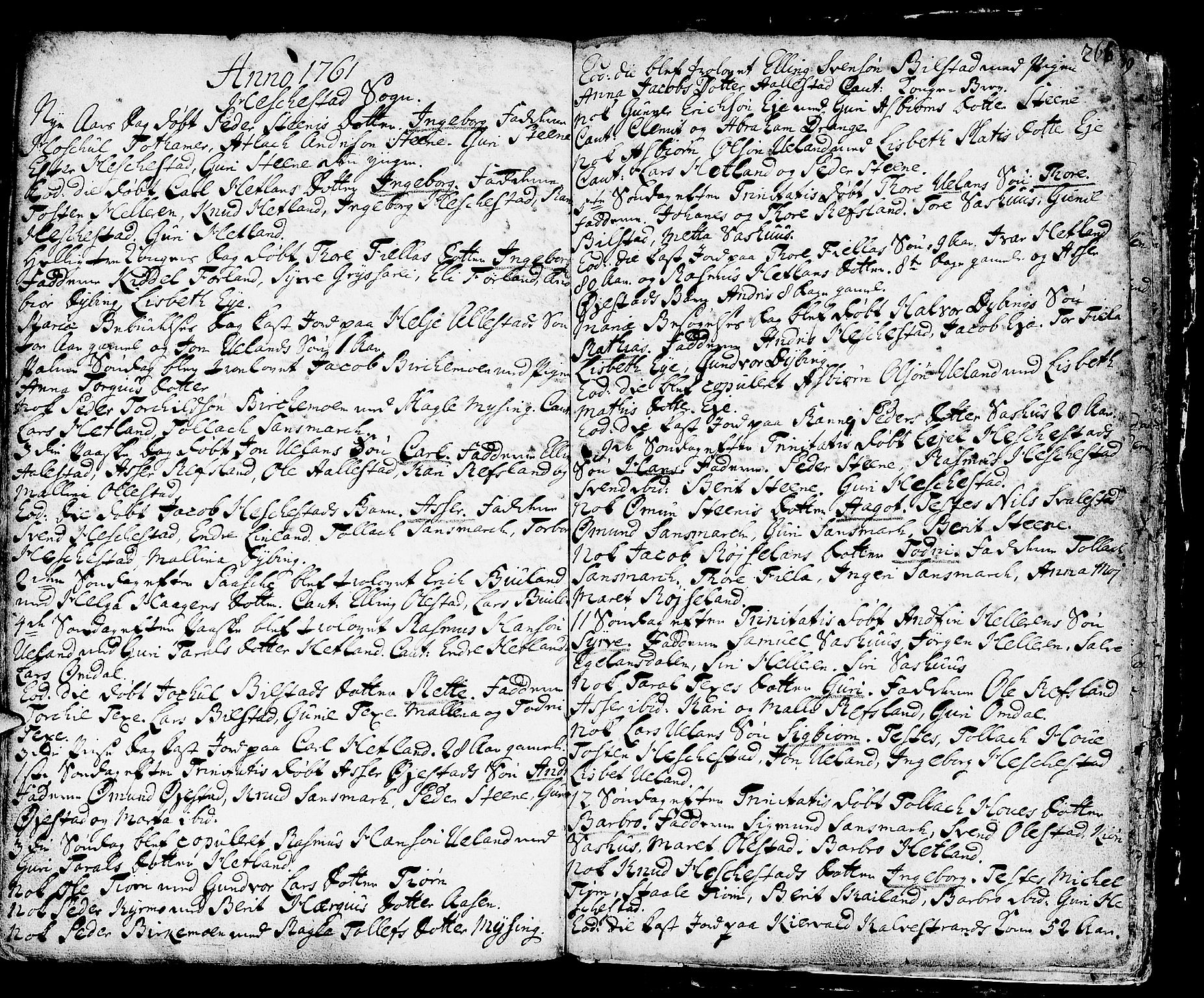 Helleland sokneprestkontor, SAST/A-101810: Parish register (official) no. A 1 /3, 1713-1761, p. 266