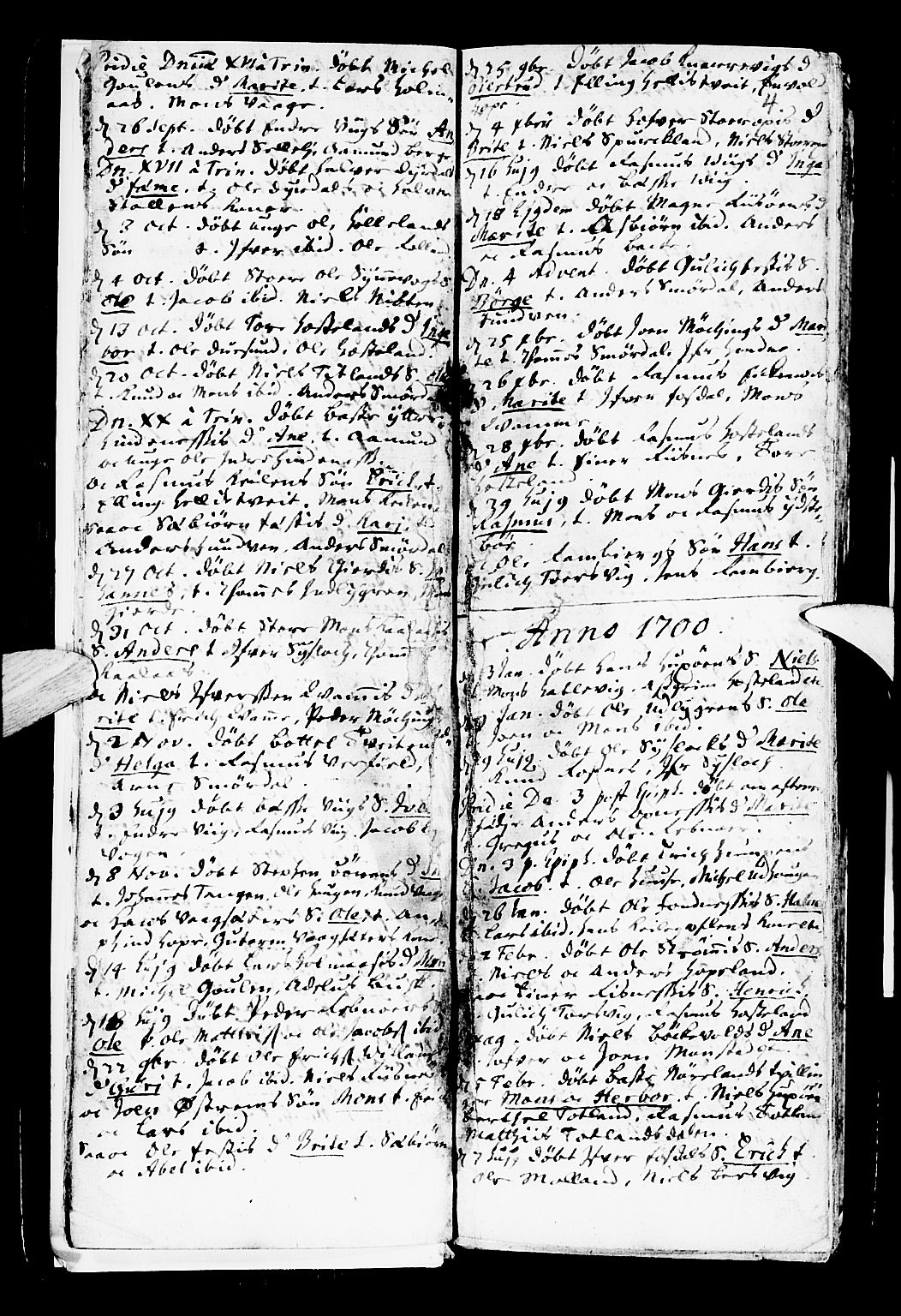 Lindås Sokneprestembete, SAB/A-76701/H/Haa: Parish register (official) no. A 1, 1699-1746, p. 4