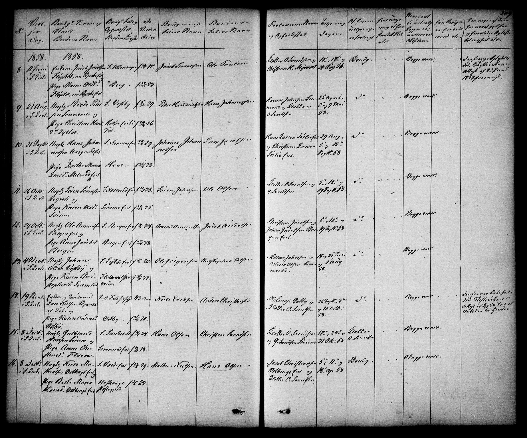 Sørum prestekontor Kirkebøker, AV/SAO-A-10303/F/Fa/L0005: Parish register (official) no. I 5, 1846-1863, p. 210