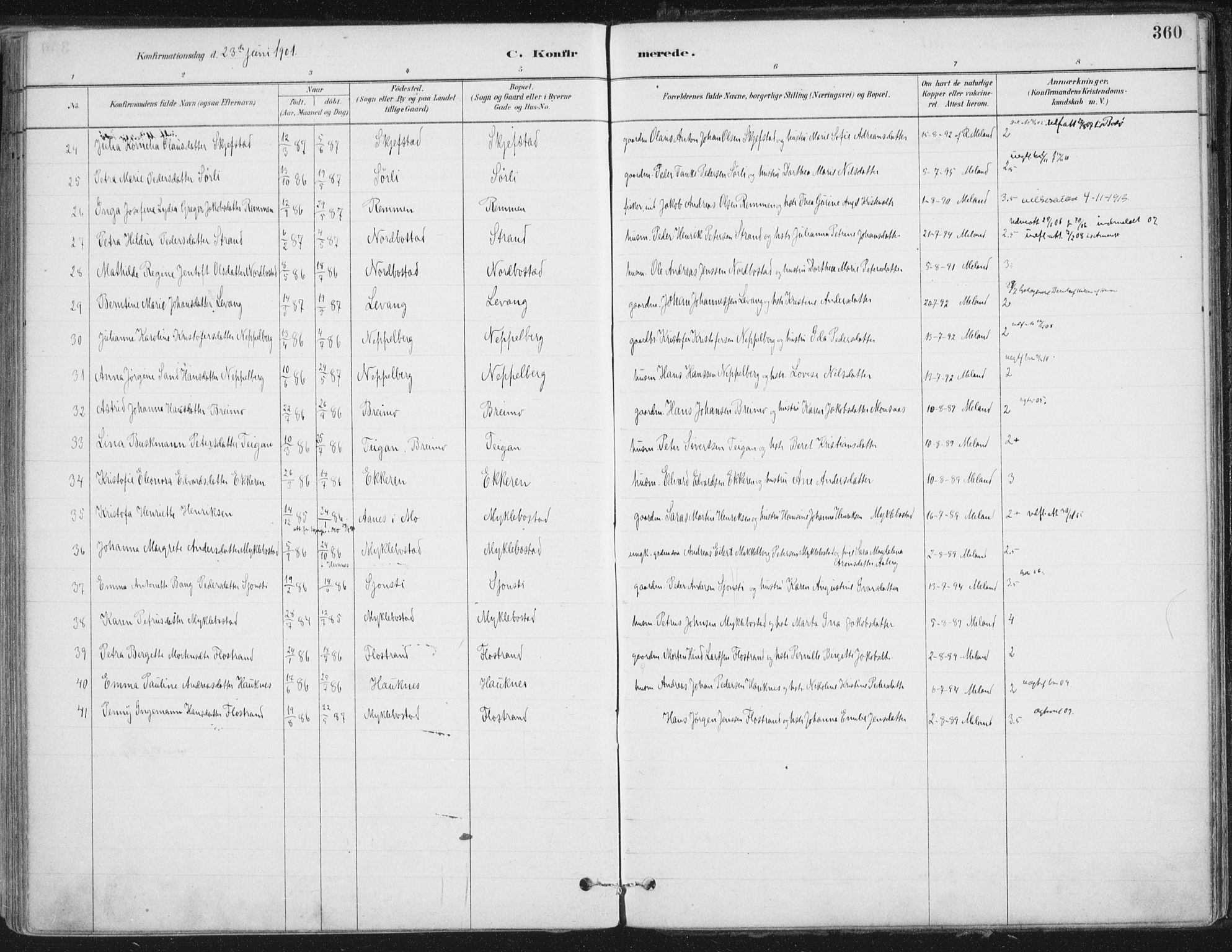 Ministerialprotokoller, klokkerbøker og fødselsregistre - Nordland, AV/SAT-A-1459/838/L0552: Parish register (official) no. 838A10, 1880-1910, p. 360