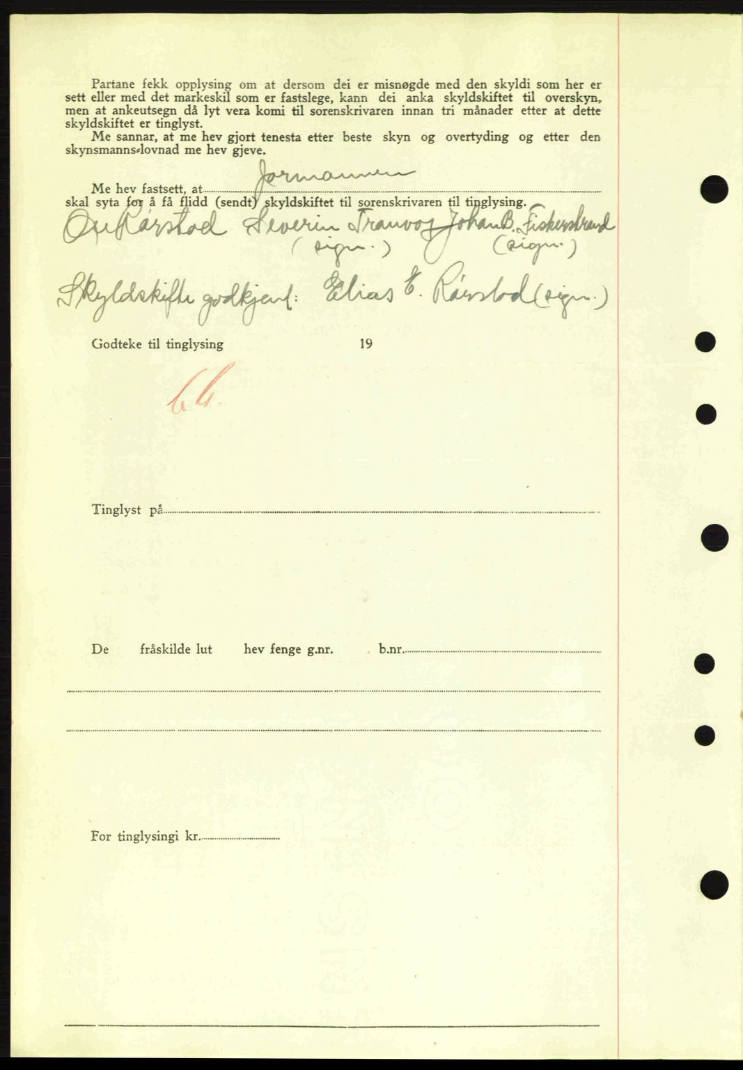 Nordre Sunnmøre sorenskriveri, SAT/A-0006/1/2/2C/2Ca: Mortgage book no. A11, 1941-1941, Diary no: : 1202/1941