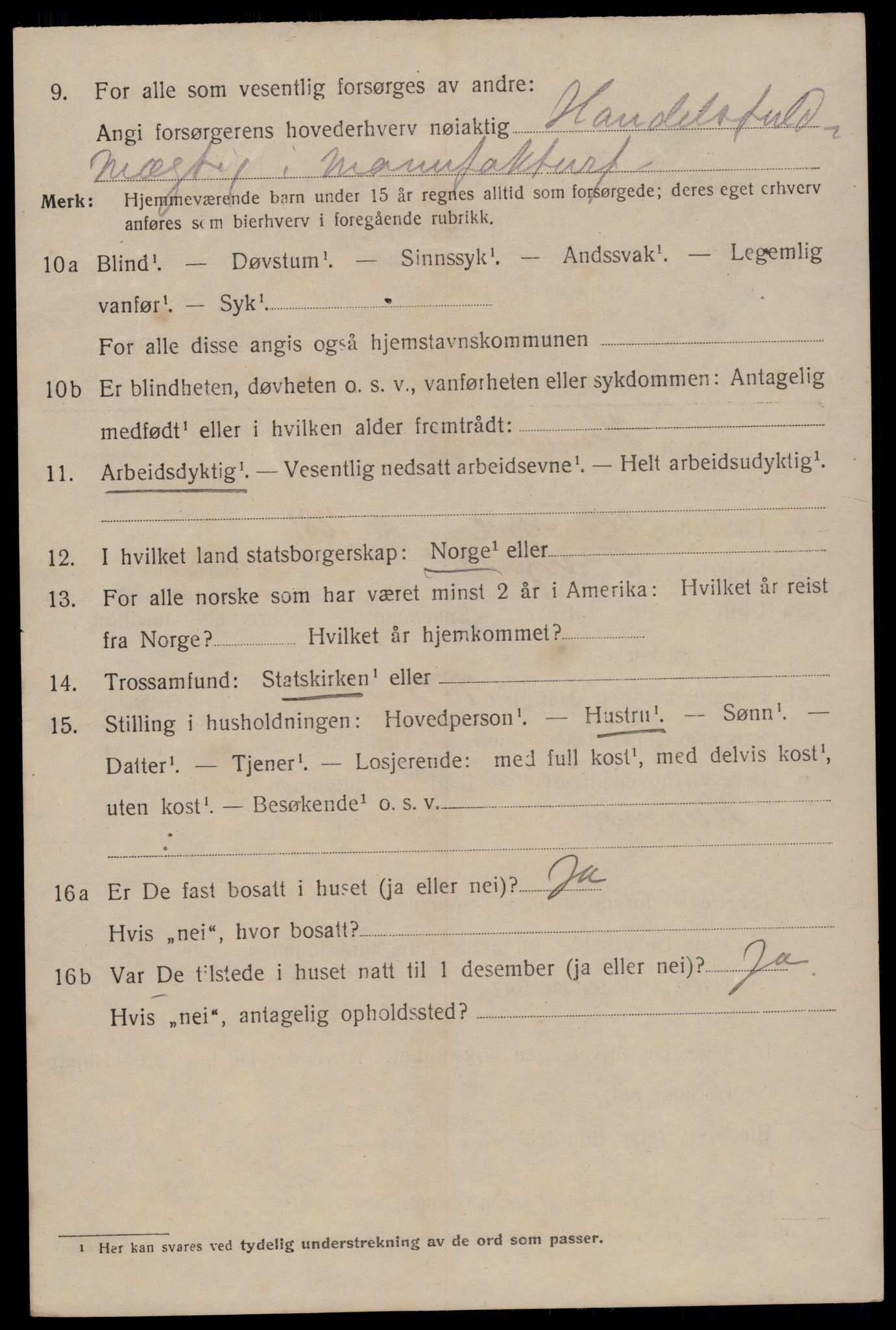 SAT, 1920 census for Trondheim, 1920, p. 39811