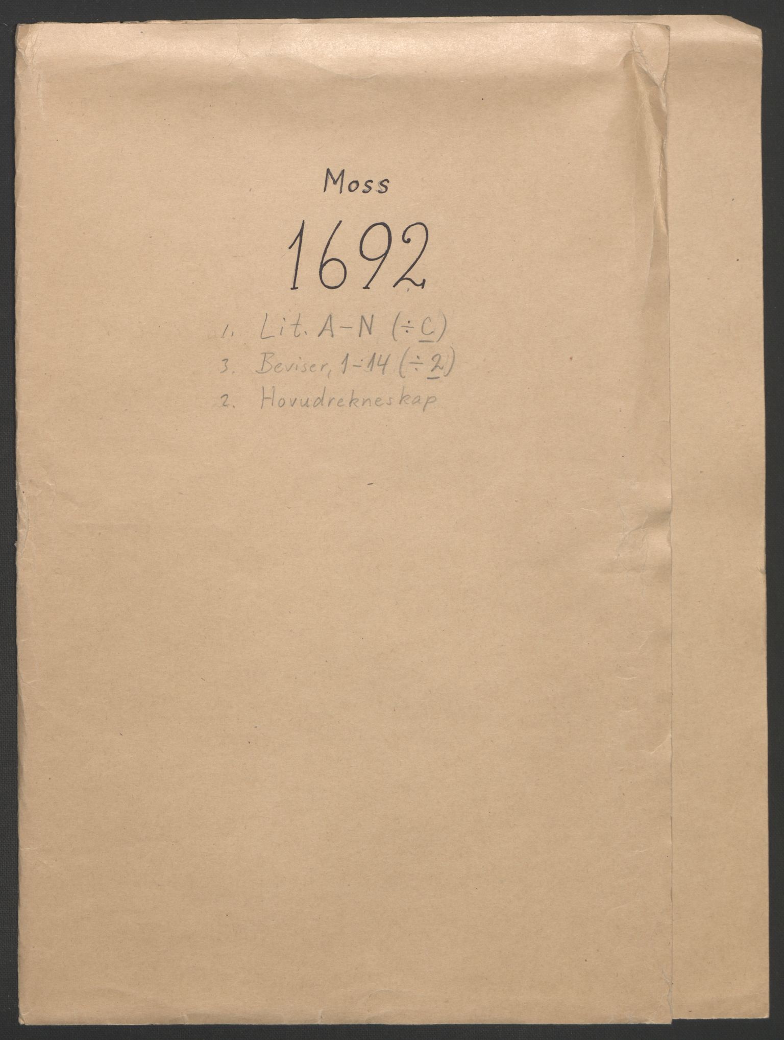 Rentekammeret inntil 1814, Reviderte regnskaper, Fogderegnskap, RA/EA-4092/R02/L0108: Fogderegnskap Moss og Verne kloster, 1692-1693, p. 1