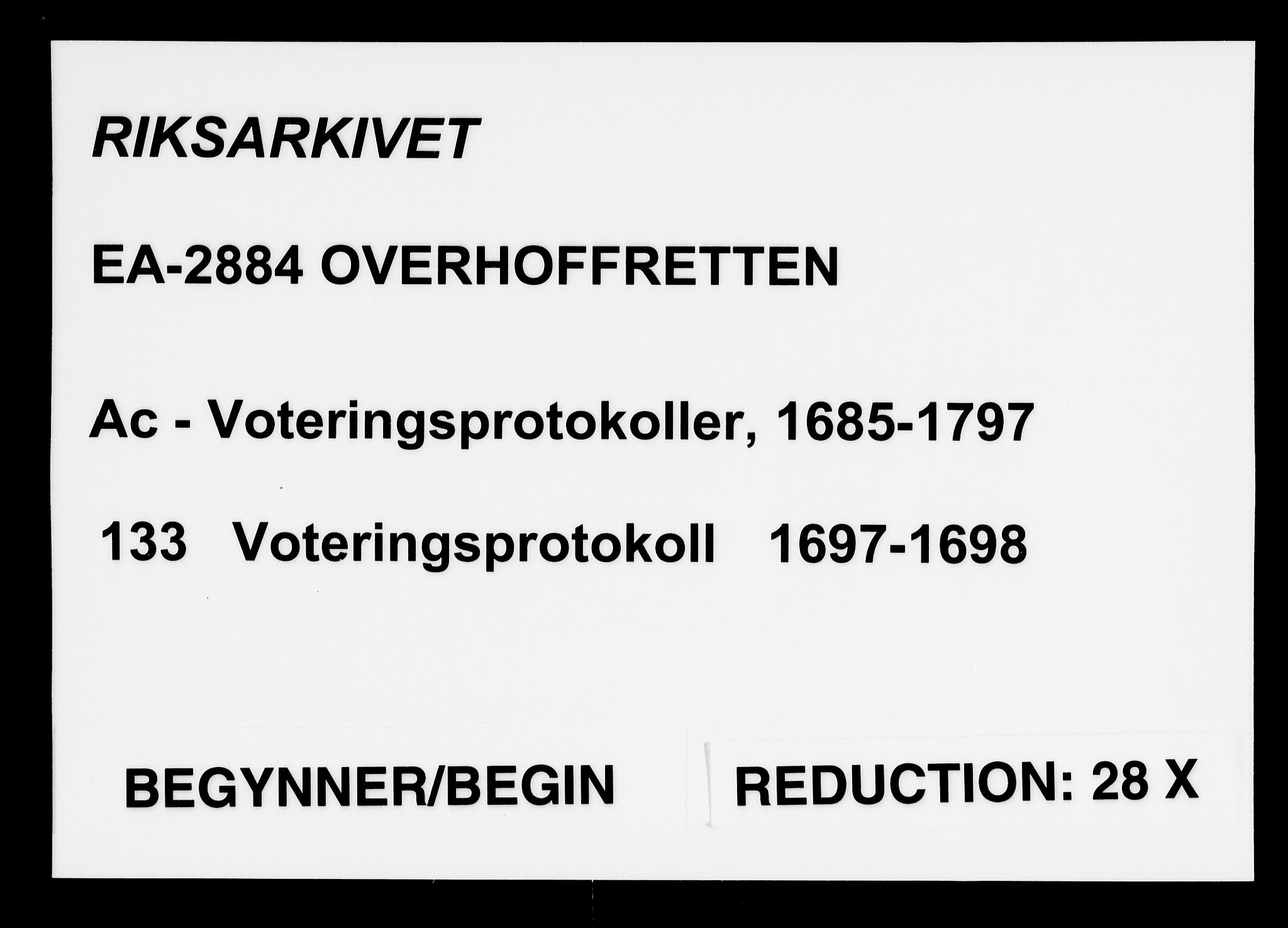 Overhoffretten 1667-1797, AV/RA-EA-2884/Ac/L0133: Voteringsprotokoll, 1697-1698