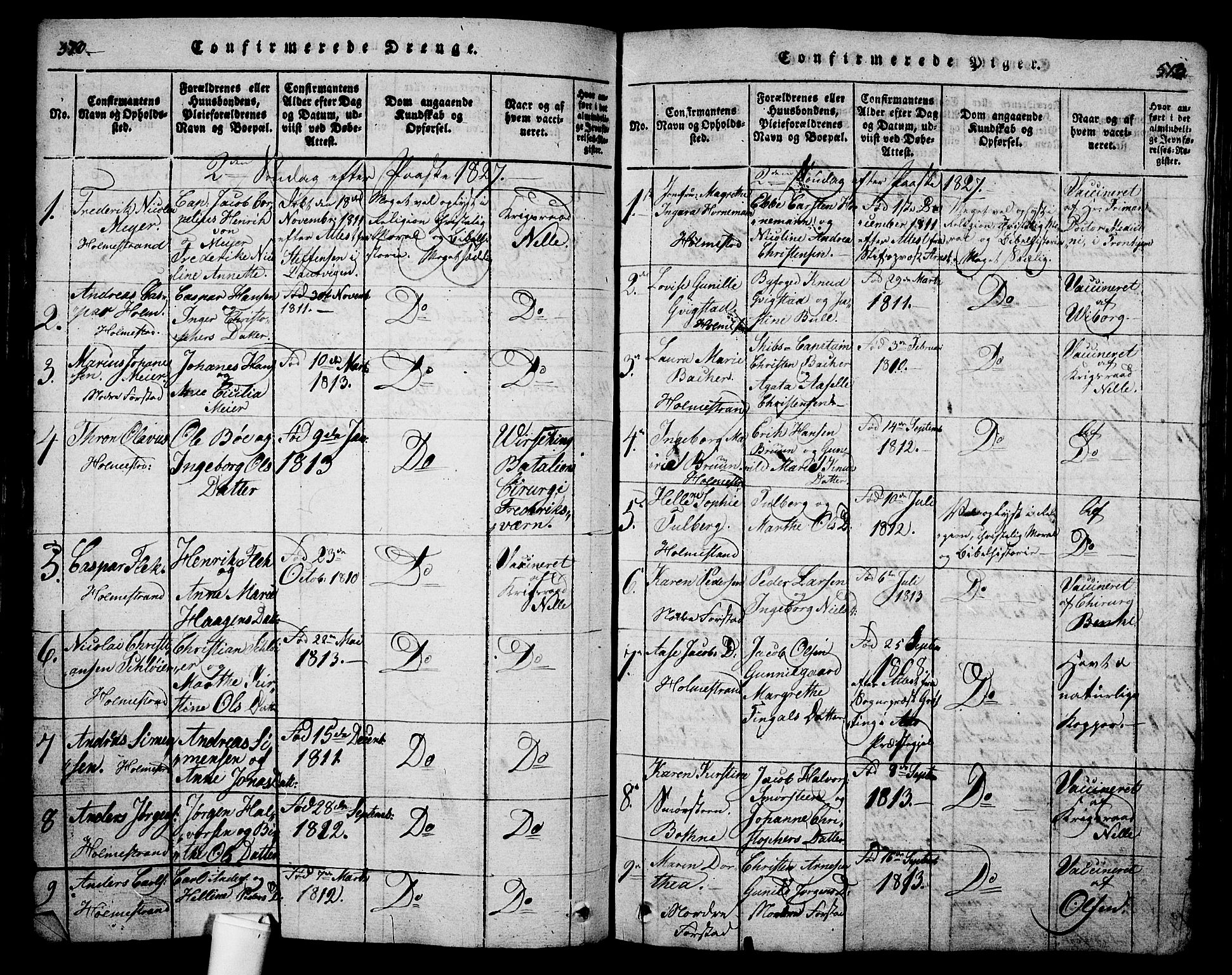 Holmestrand kirkebøker, SAKO/A-346/G/Ga/L0001: Parish register (copy) no. 1, 1814-1848, p. 512-513