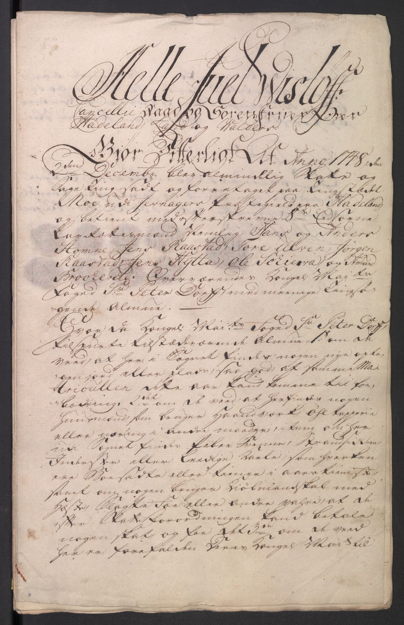 Rentekammeret inntil 1814, Reviderte regnskaper, Fogderegnskap, RA/EA-4092/R18/L1346: Fogderegnskap Hadeland, Toten og Valdres, 1747-1748, p. 298