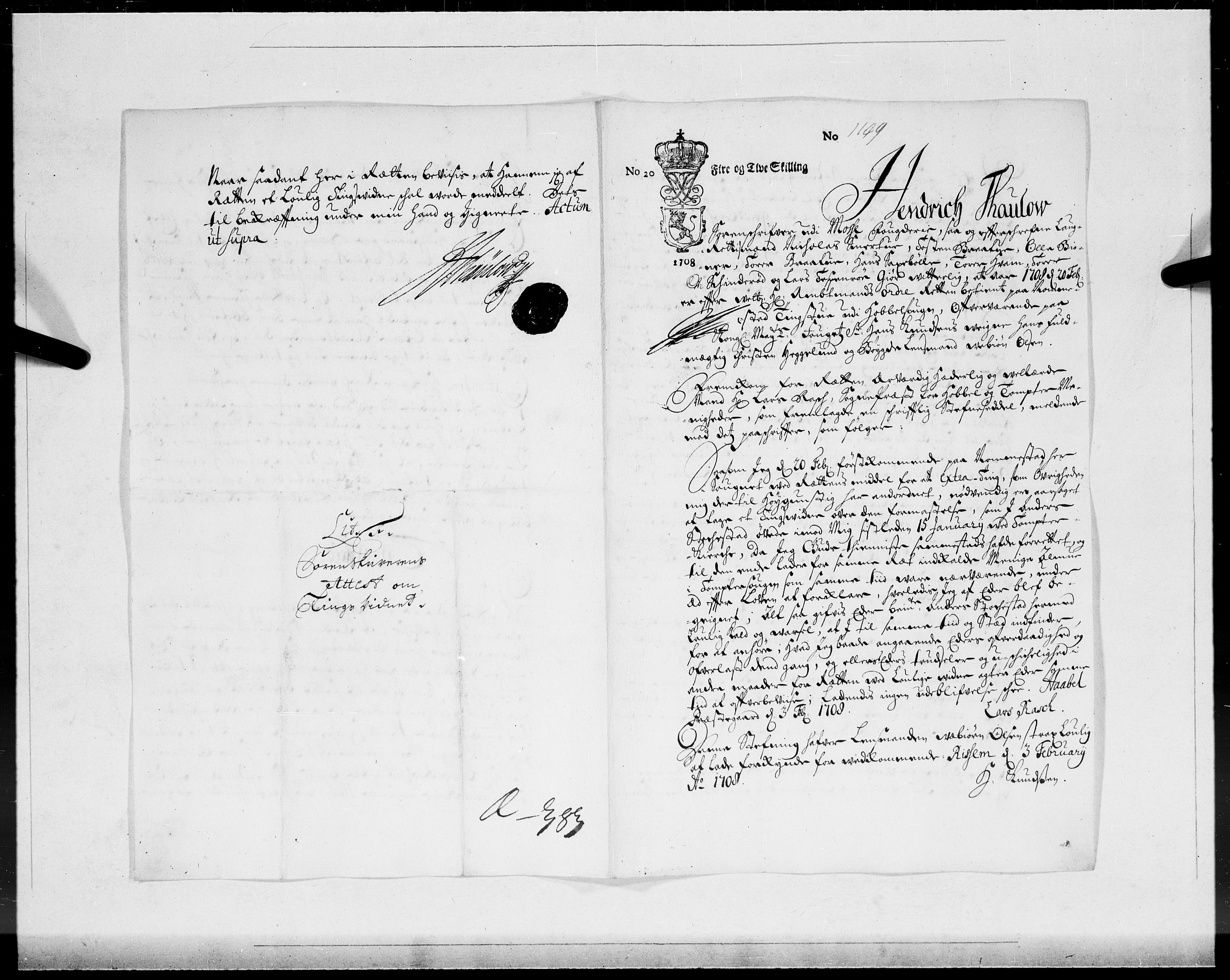 Danske Kanselli 1572-1799, AV/RA-EA-3023/F/Fc/Fcc/Fcca/L0066: Norske innlegg 1572-1799, 1708, p. 17