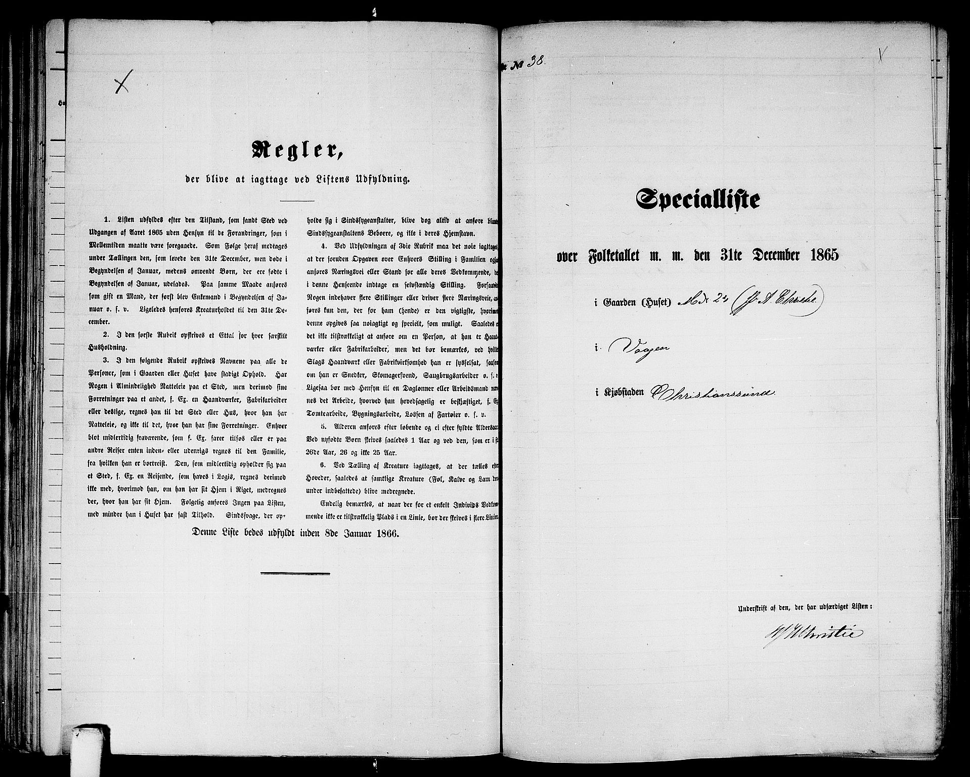 RA, 1865 census for Kristiansund/Kristiansund, 1865, p. 84