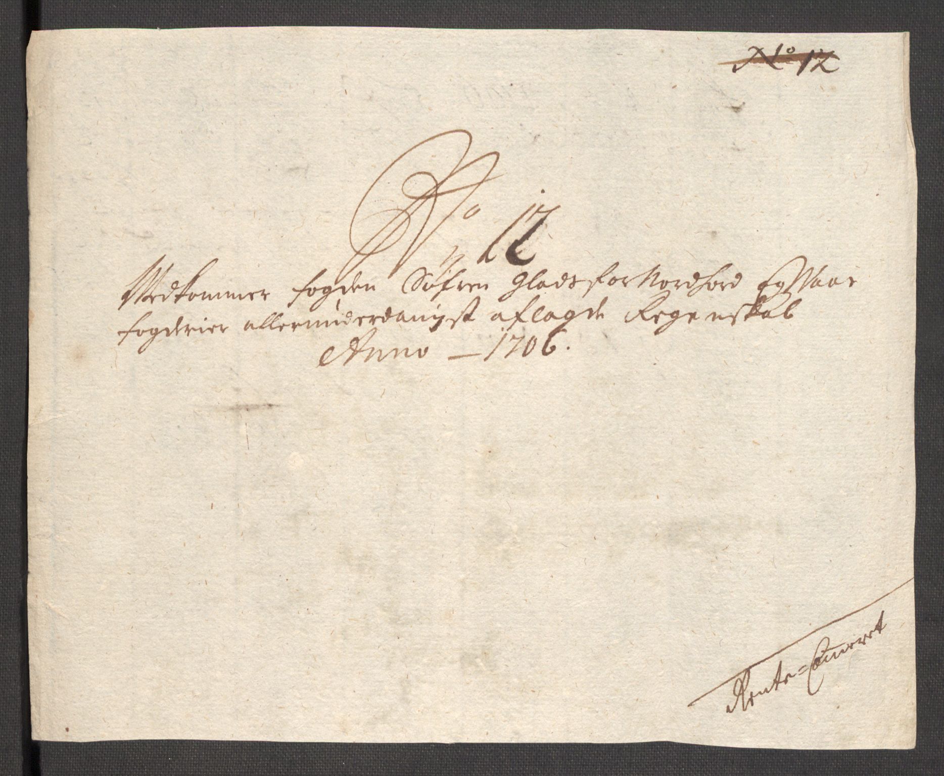 Rentekammeret inntil 1814, Reviderte regnskaper, Fogderegnskap, AV/RA-EA-4092/R51/L3188: Fogderegnskap Nordhordland og Voss, 1706-1707, p. 44