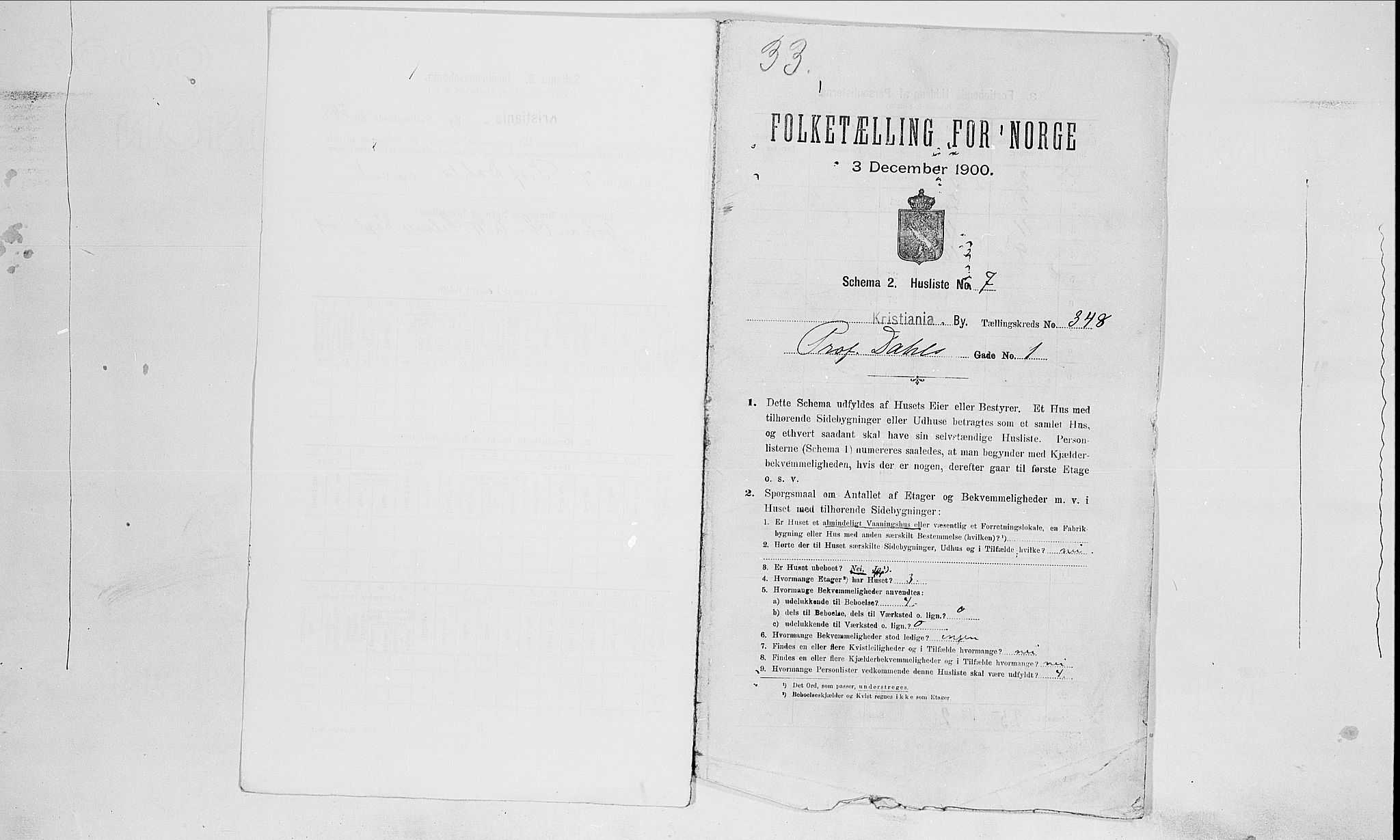 SAO, 1900 census for Kristiania, 1900, p. 73148