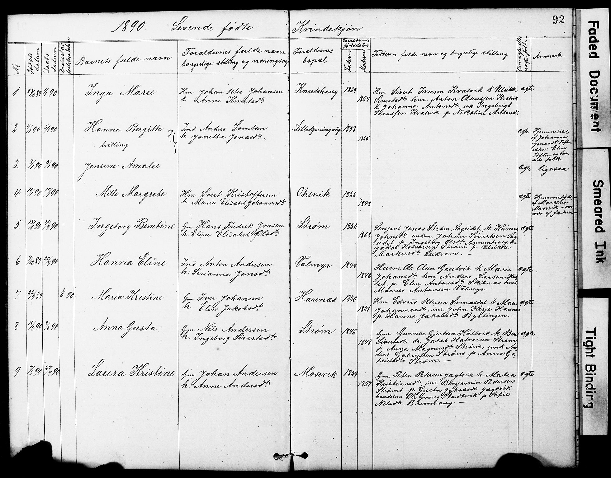 Ministerialprotokoller, klokkerbøker og fødselsregistre - Sør-Trøndelag, SAT/A-1456/634/L0541: Parish register (copy) no. 634C03, 1874-1891, p. 92