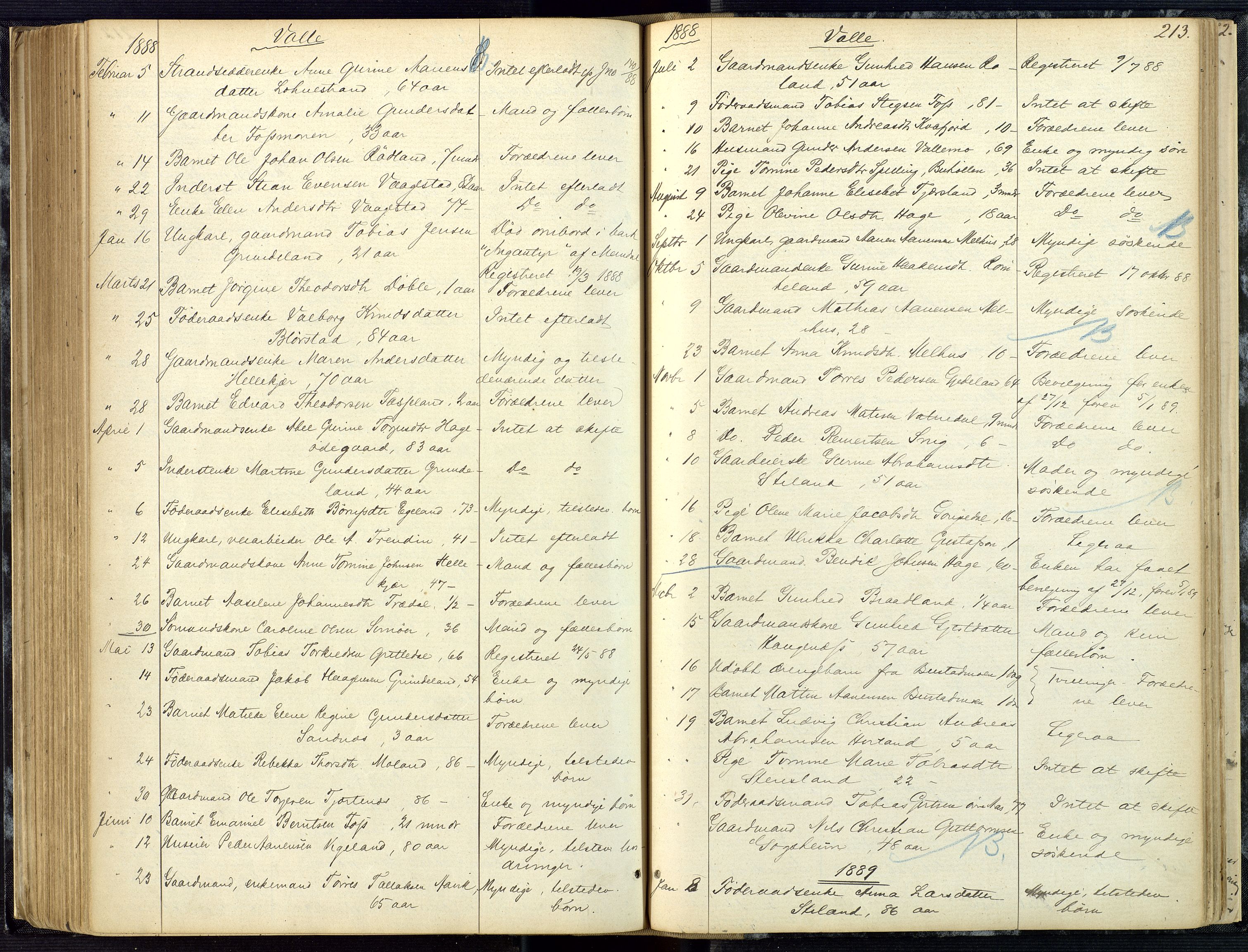 Mandal sorenskriveri, AV/SAK-1221-0005/001/H/Ha/L0001: Dødsfall hele sorenskriveriet nr A1, 1862-1901, p. 212b-213a