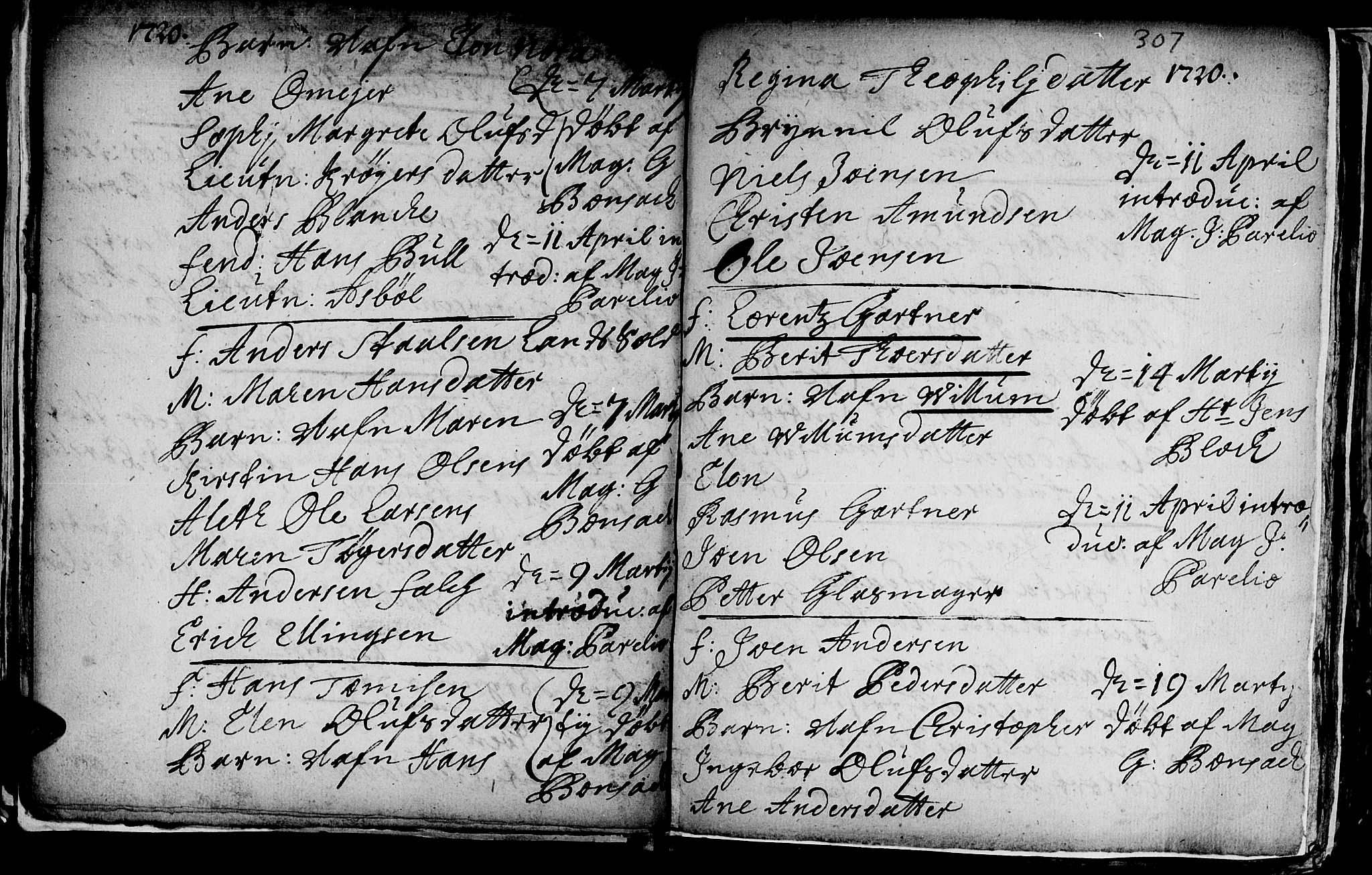Ministerialprotokoller, klokkerbøker og fødselsregistre - Sør-Trøndelag, SAT/A-1456/601/L0035: Parish register (official) no. 601A03, 1713-1728, p. 307a