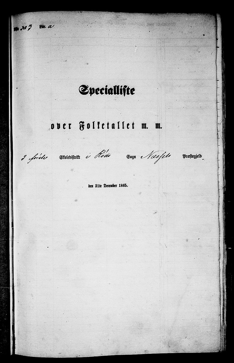 RA, 1865 census for Nesset, 1865, p. 52