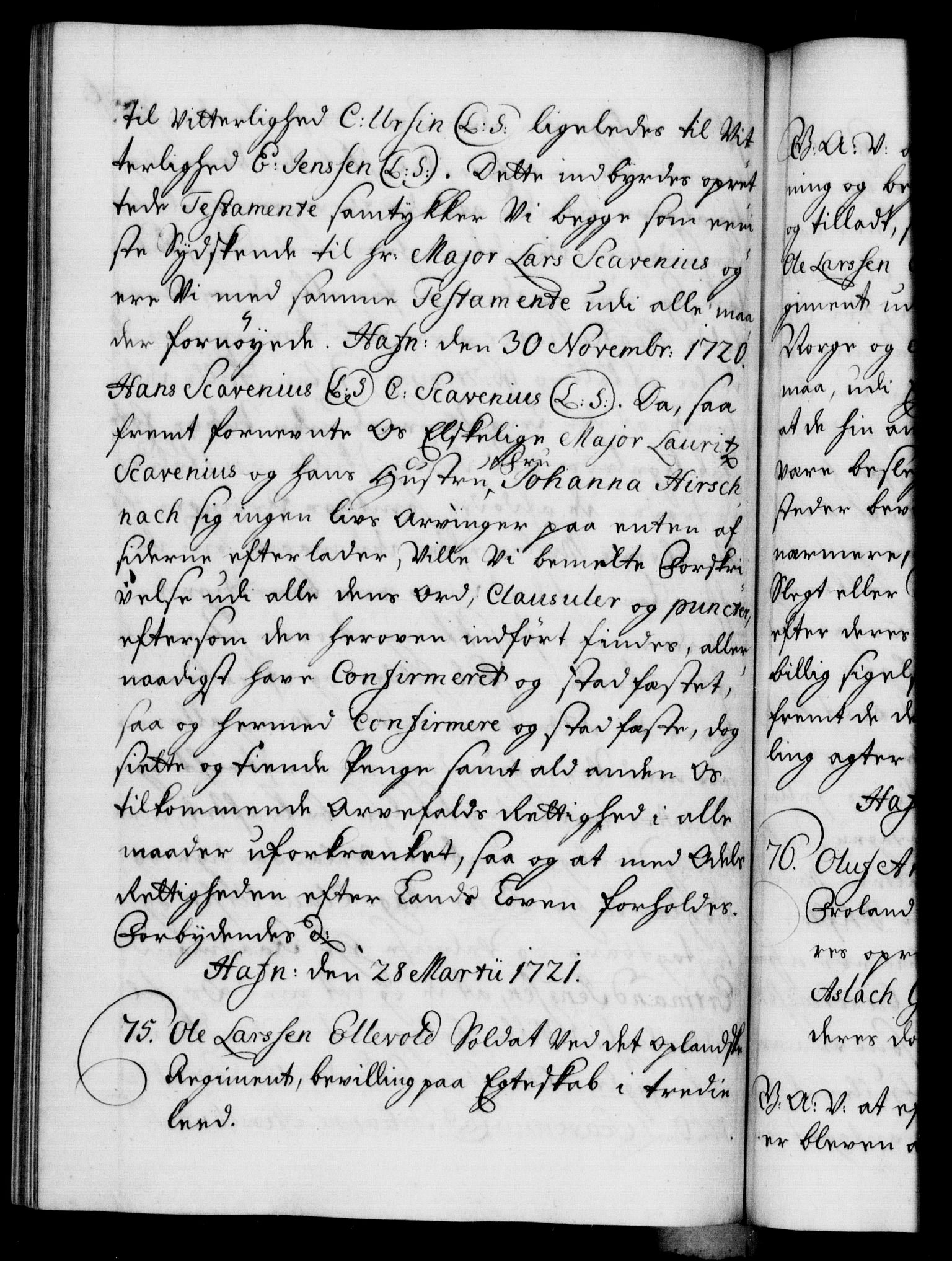 Danske Kanselli 1572-1799, AV/RA-EA-3023/F/Fc/Fca/Fcaa/L0023: Norske registre, 1720-1722, p. 256b