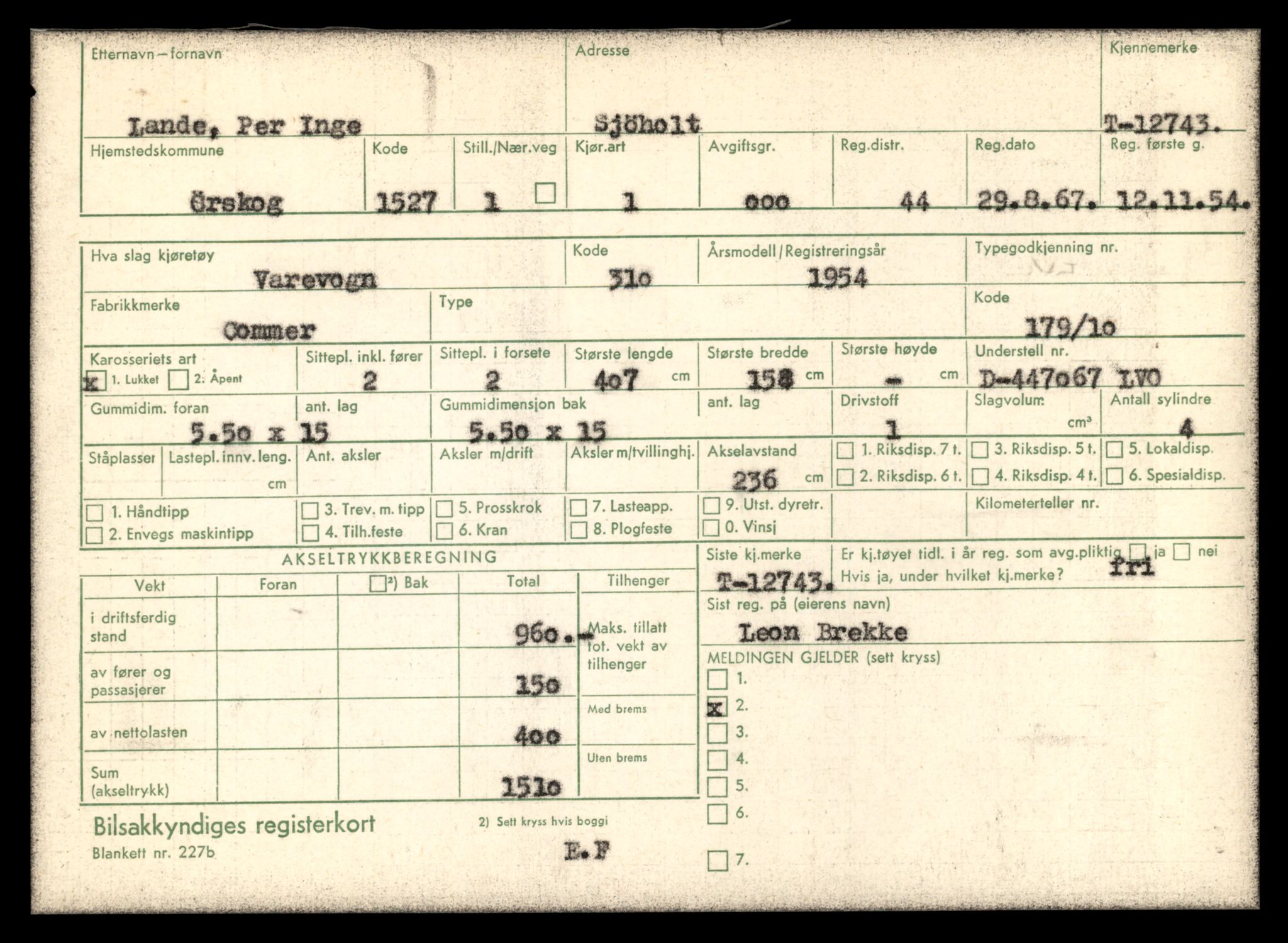 Møre og Romsdal vegkontor - Ålesund trafikkstasjon, AV/SAT-A-4099/F/Fe/L0035: Registreringskort for kjøretøy T 12653 - T 12829, 1927-1998, p. 1750