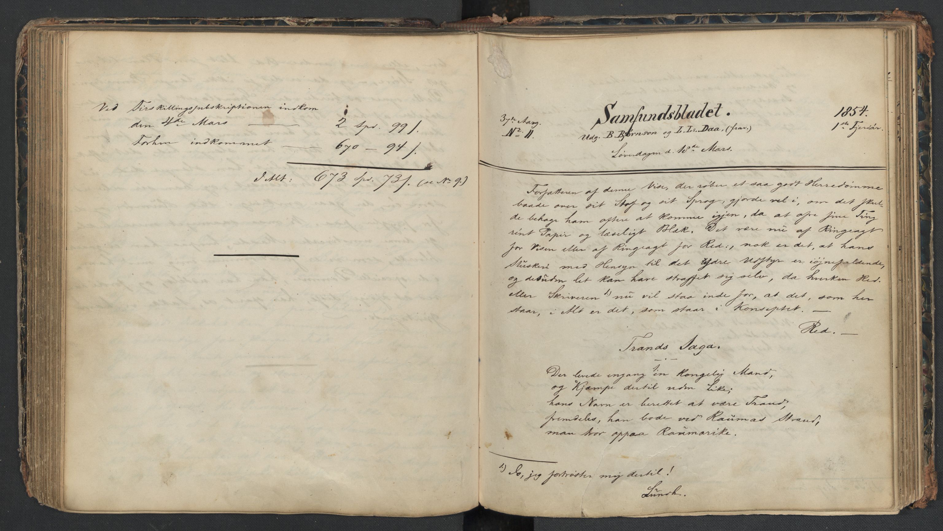 Det Norske Studentersamfund, AV/RA-PA-1322/X/Xa/L0005/0002: -- / Samfundsbladet, 1853-1855, p. 122