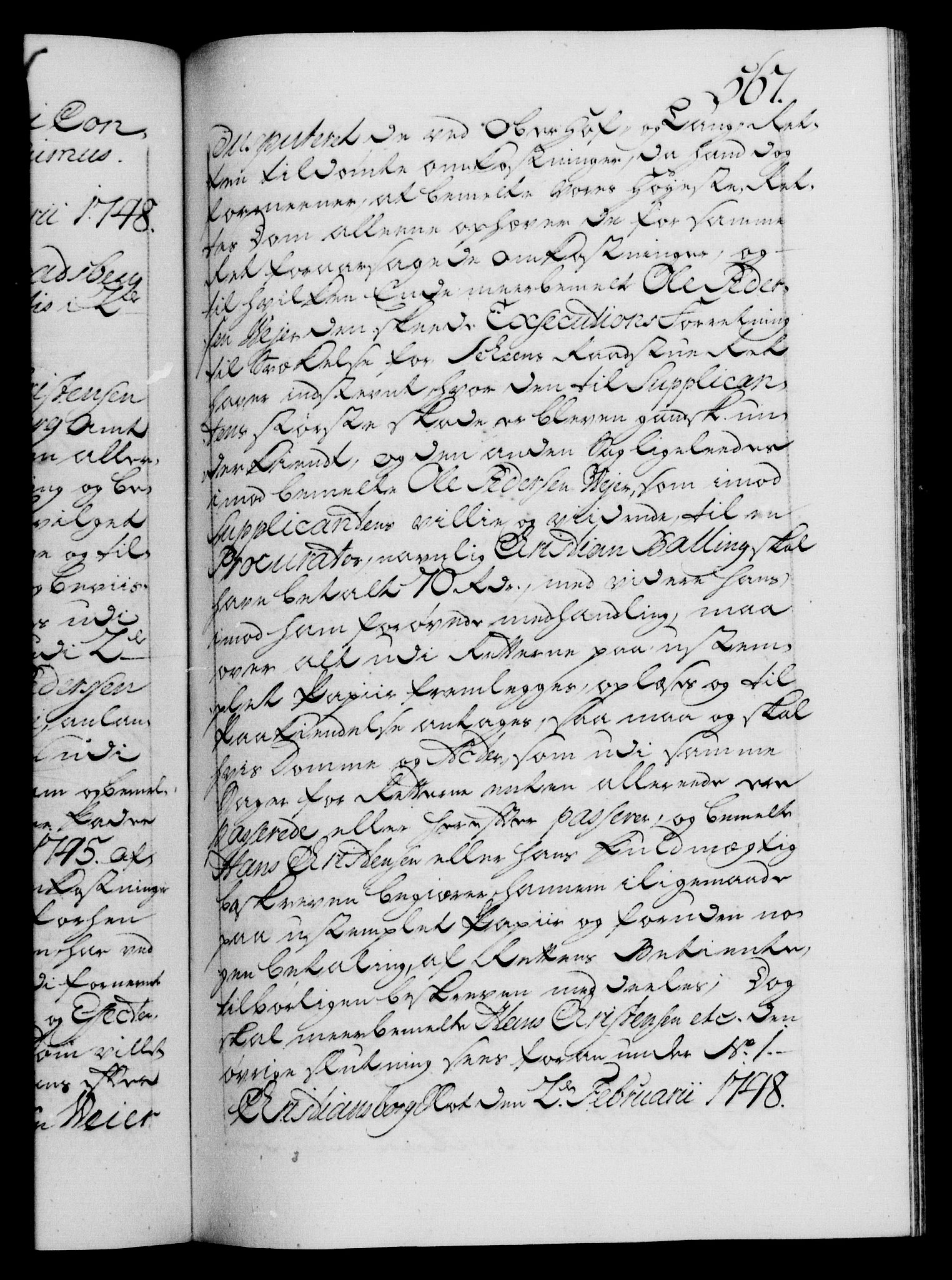 Danske Kanselli 1572-1799, AV/RA-EA-3023/F/Fc/Fca/Fcaa/L0035: Norske registre, 1746-1748, p. 567a