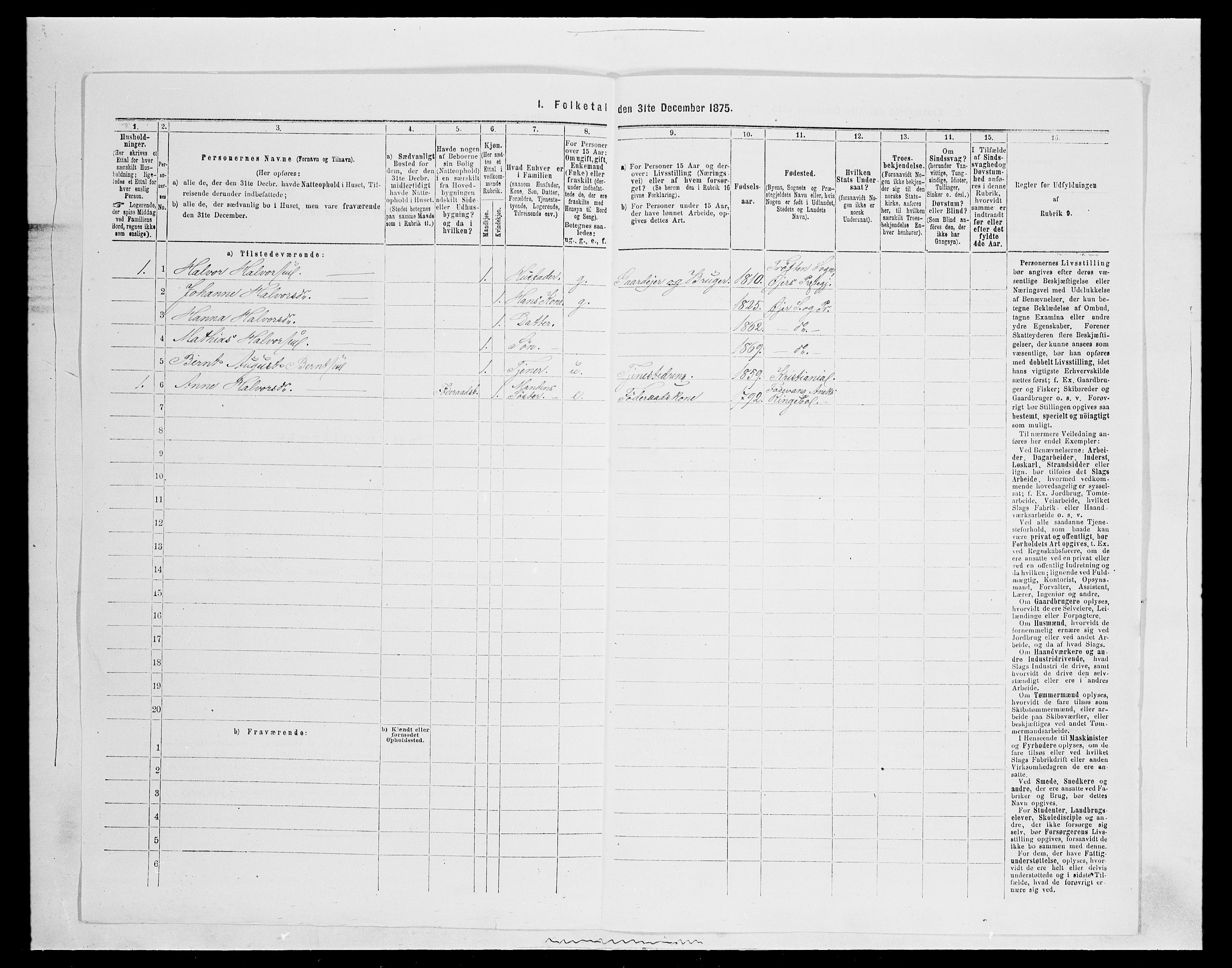 SAH, 1875 census for 0521P Øyer, 1875, p. 726