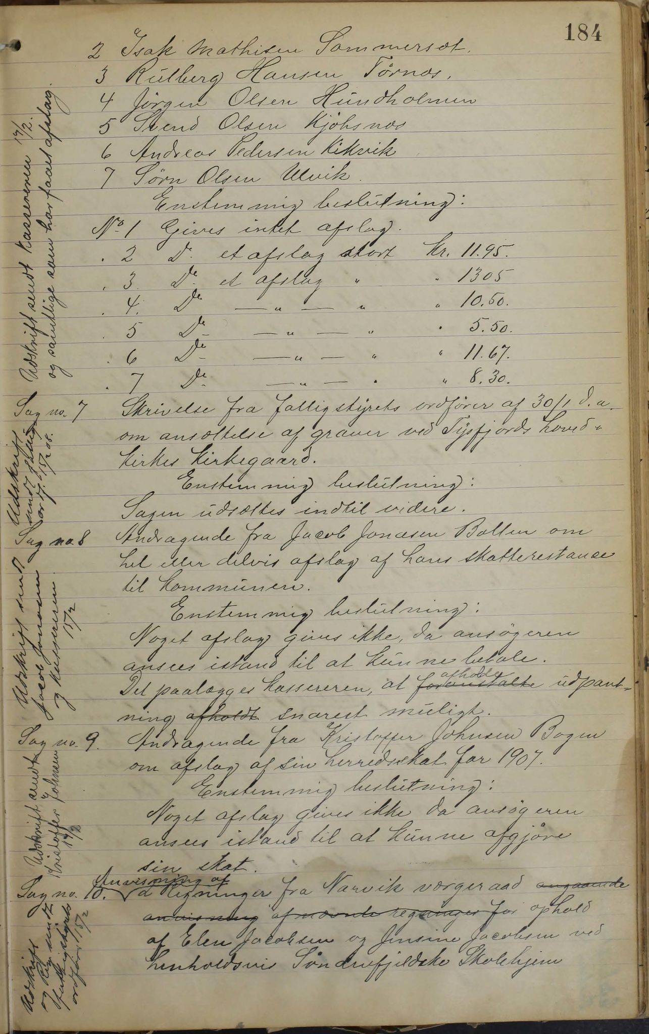 Tysfjord kommune. Formannskapet, AIN/K-18500.150/100/L0002: Forhandlingsprotokoll for Tysfjordens formandskap, 1895-1912