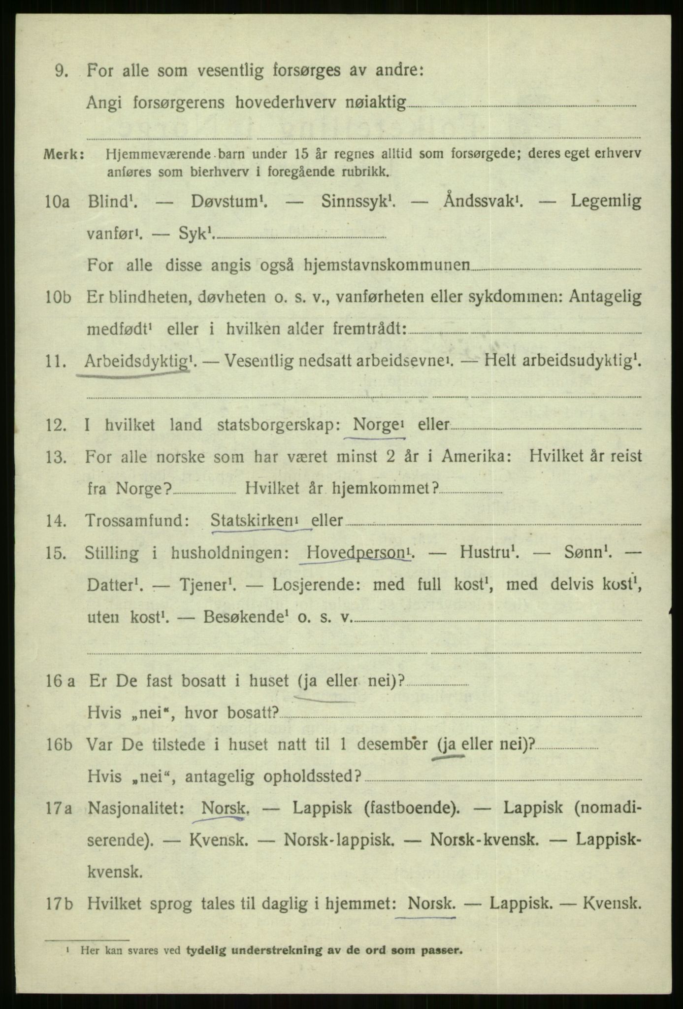 SATØ, 1920 census for Sørfjord, 1920, p. 2719