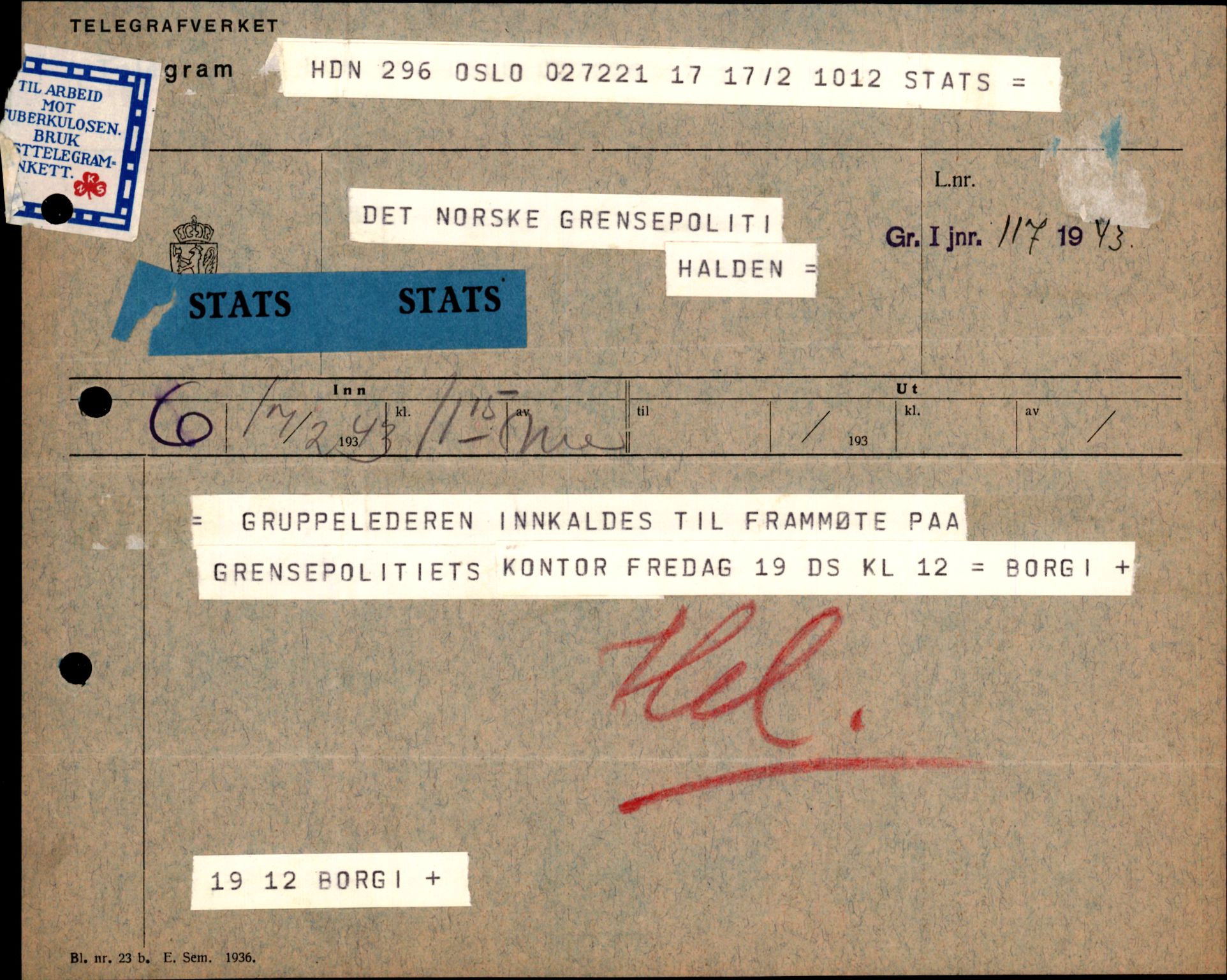 Forsvarets Overkommando. 2 kontor. Arkiv 11.4. Spredte tyske arkivsaker, AV/RA-RAFA-7031/D/Dar/Darc/L0006: BdSN, 1942-1945, p. 601