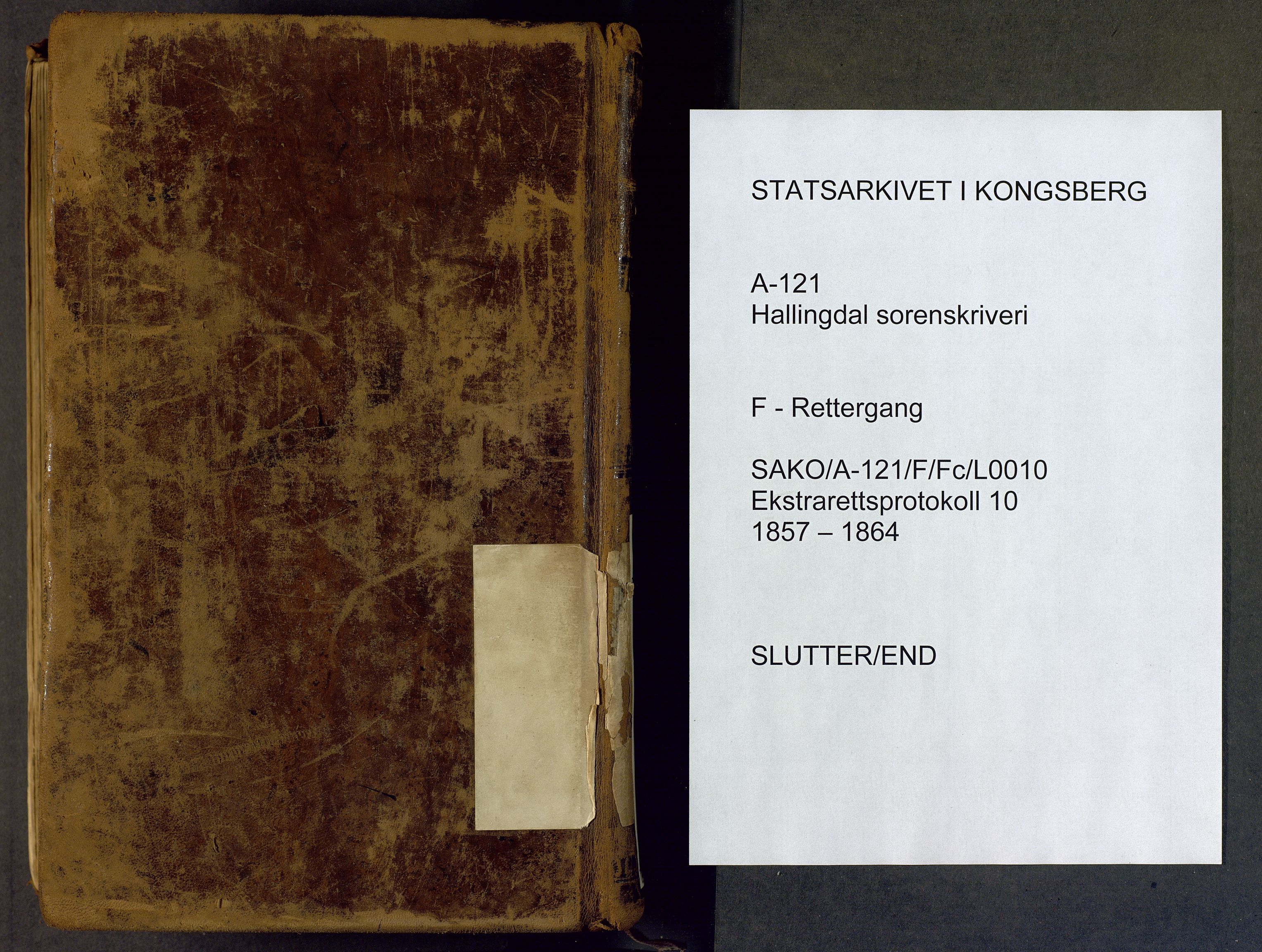 Hallingdal sorenskriveri, AV/SAKO-A-121/F/Fc/L0010: Ekstrarettsprotokoll, 1857-1864