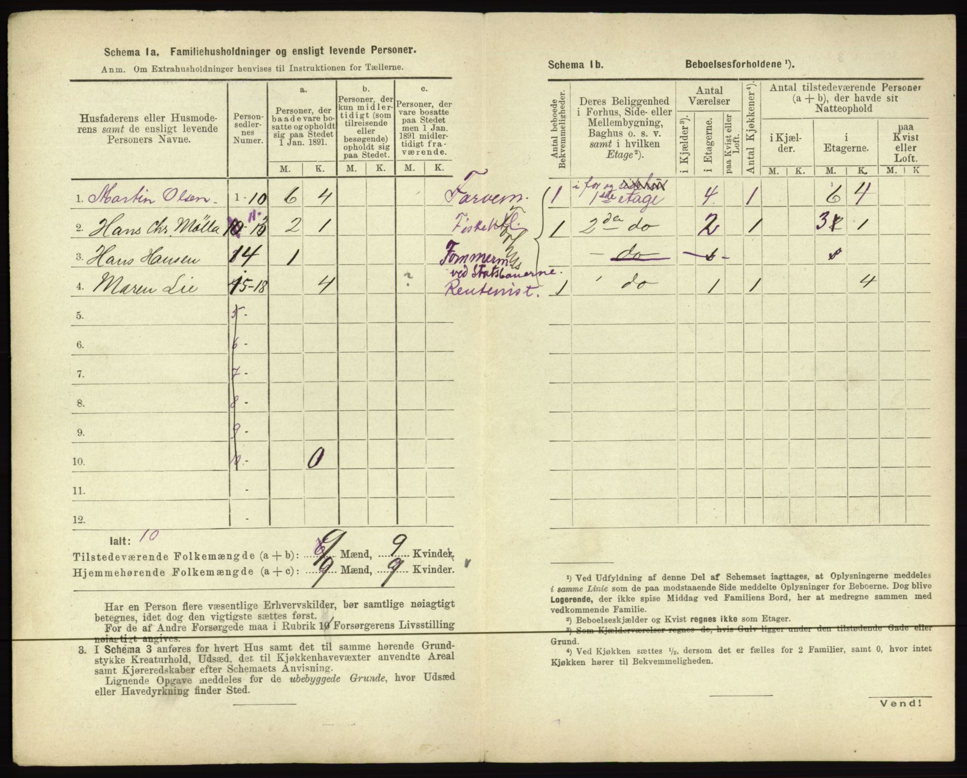 RA, 1891 census for 0601 Hønefoss, 1891, p. 184