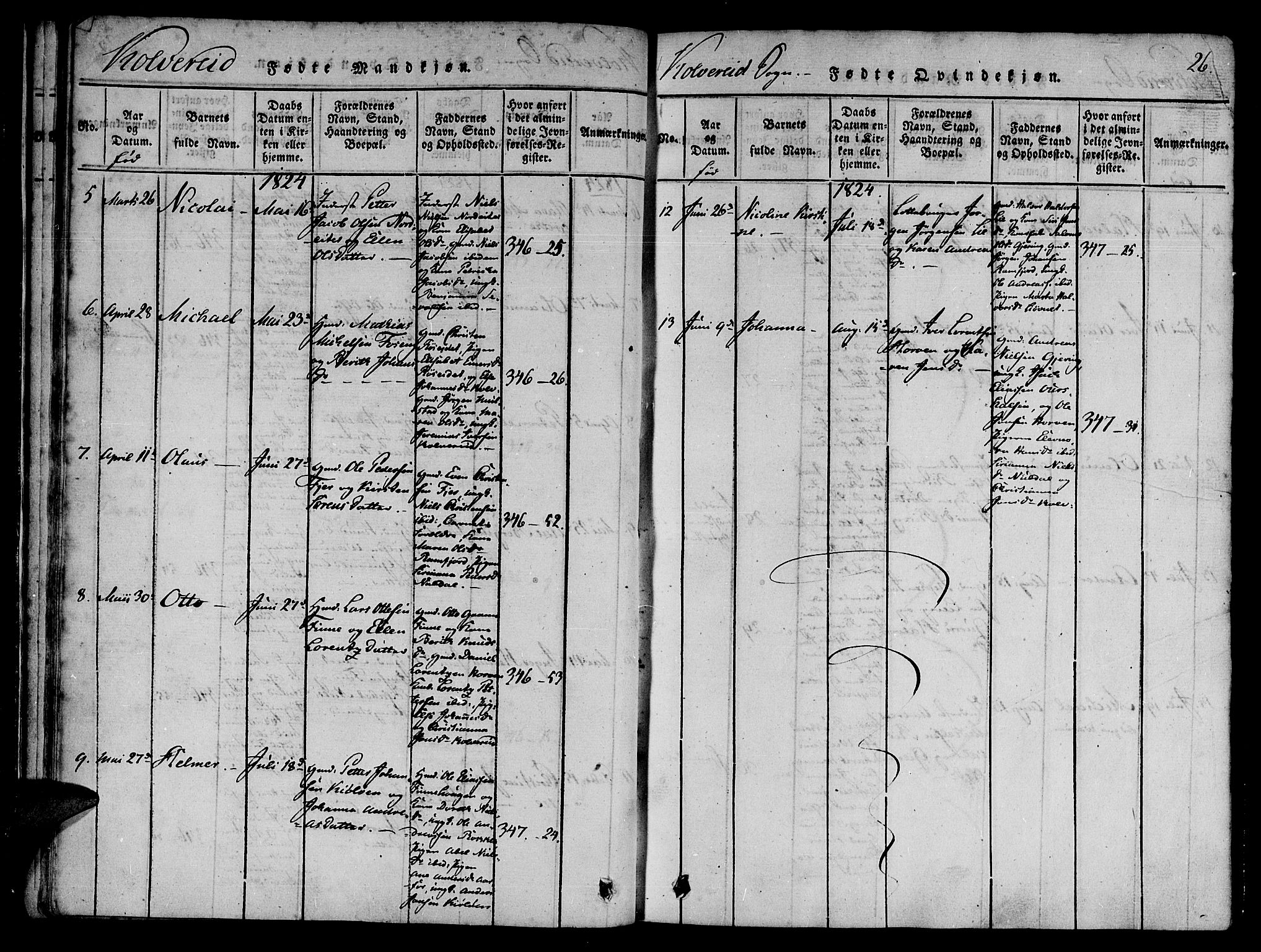Ministerialprotokoller, klokkerbøker og fødselsregistre - Nord-Trøndelag, SAT/A-1458/780/L0636: Parish register (official) no. 780A03 /1, 1815-1830, p. 26