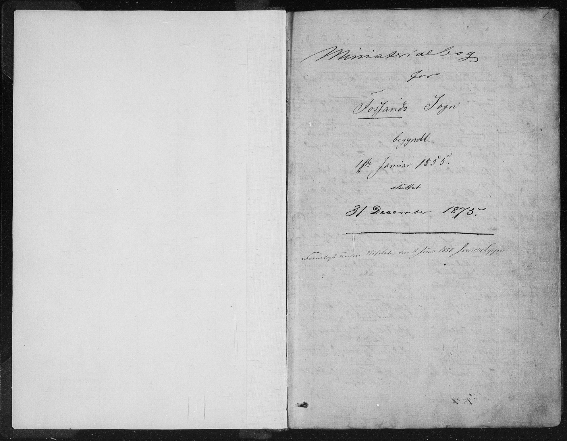 Høgsfjord sokneprestkontor, SAST/A-101624/H/Ha/Haa/L0001: Parish register (official) no. A 1, 1854-1875, p. 1