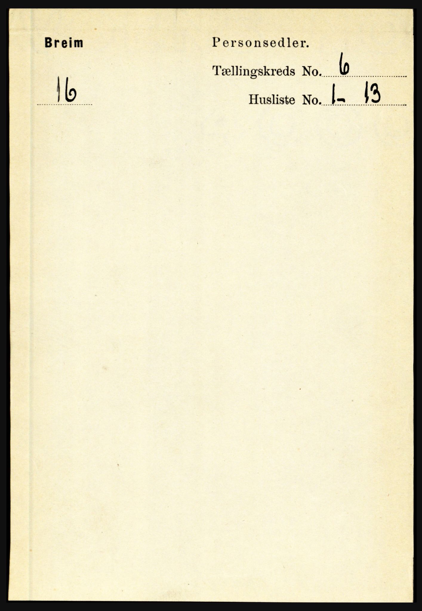 RA, 1891 census for 1446 Breim, 1891, p. 2080